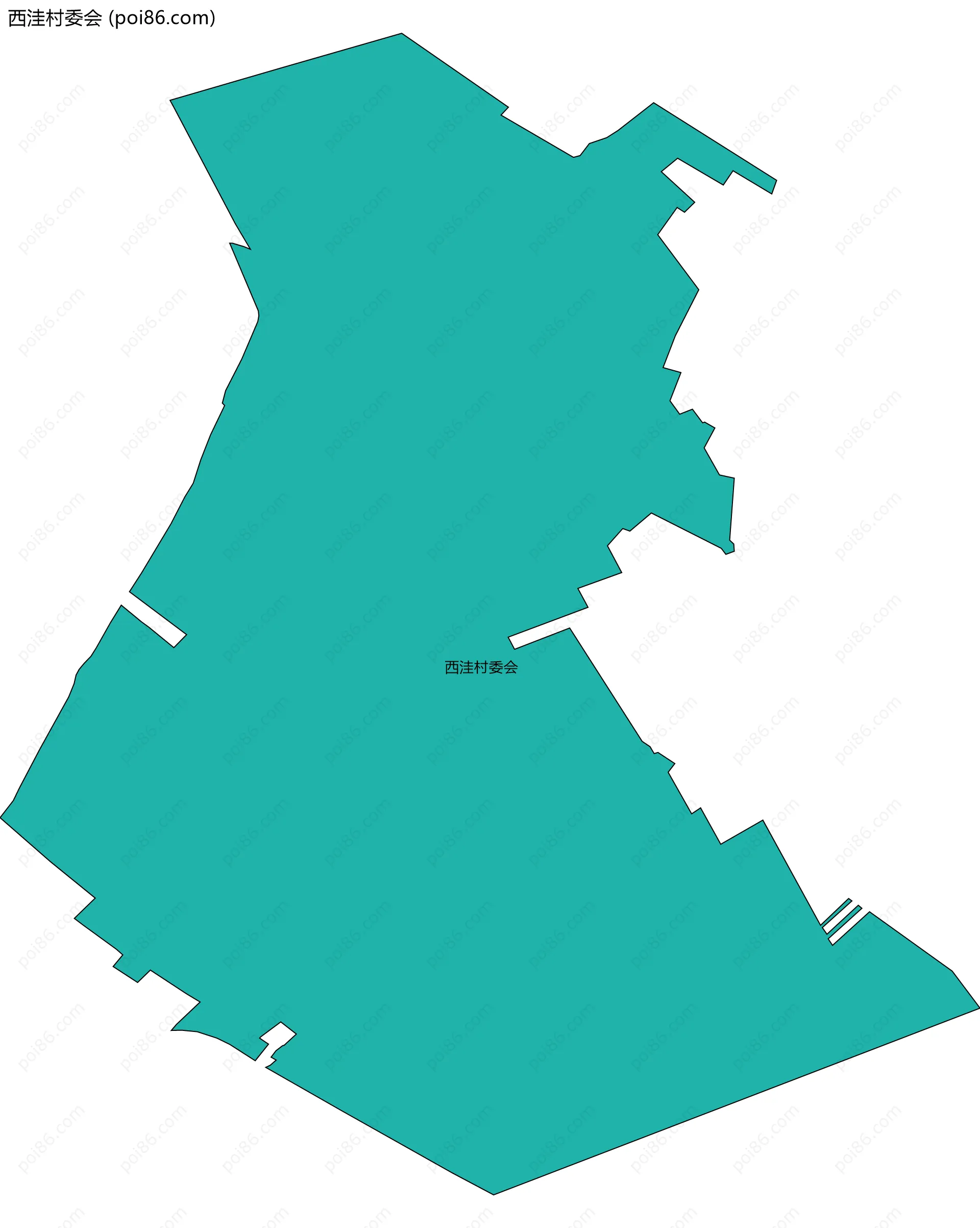 西洼村委会边界地图