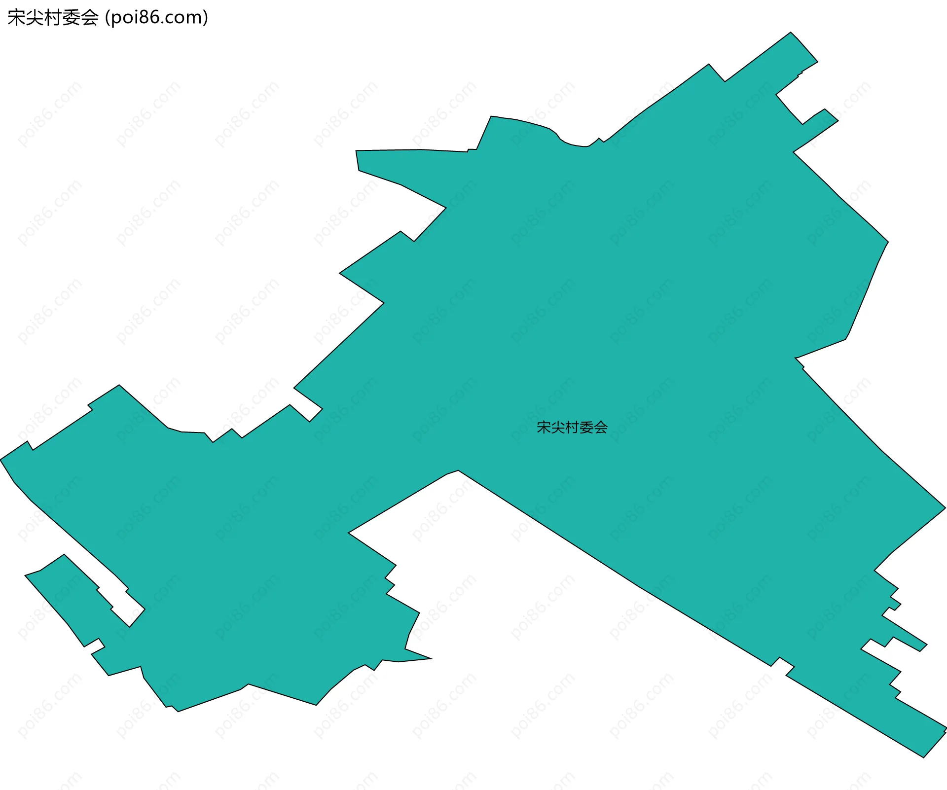 宋尖村委会边界地图