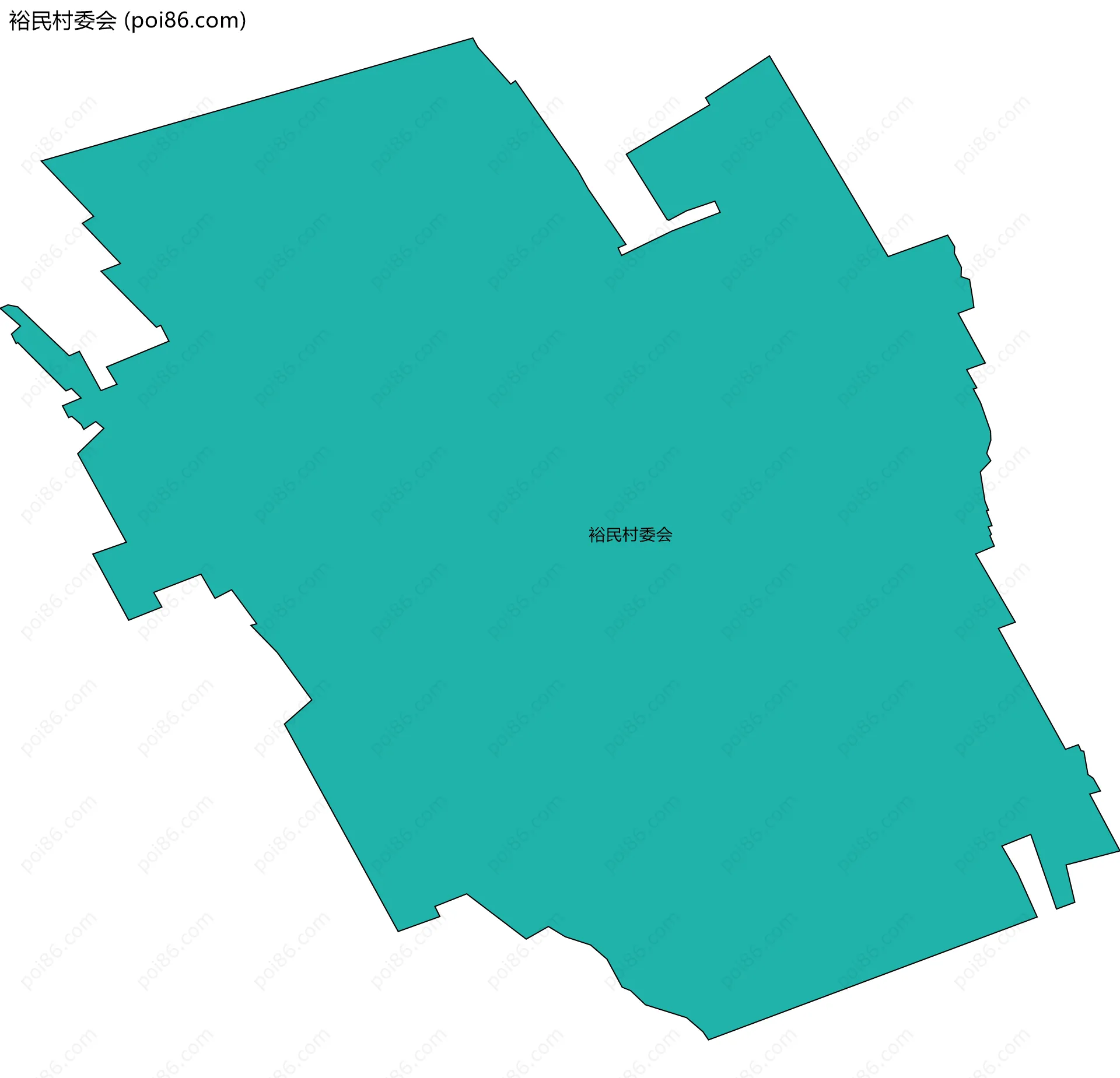 裕民村委会边界地图