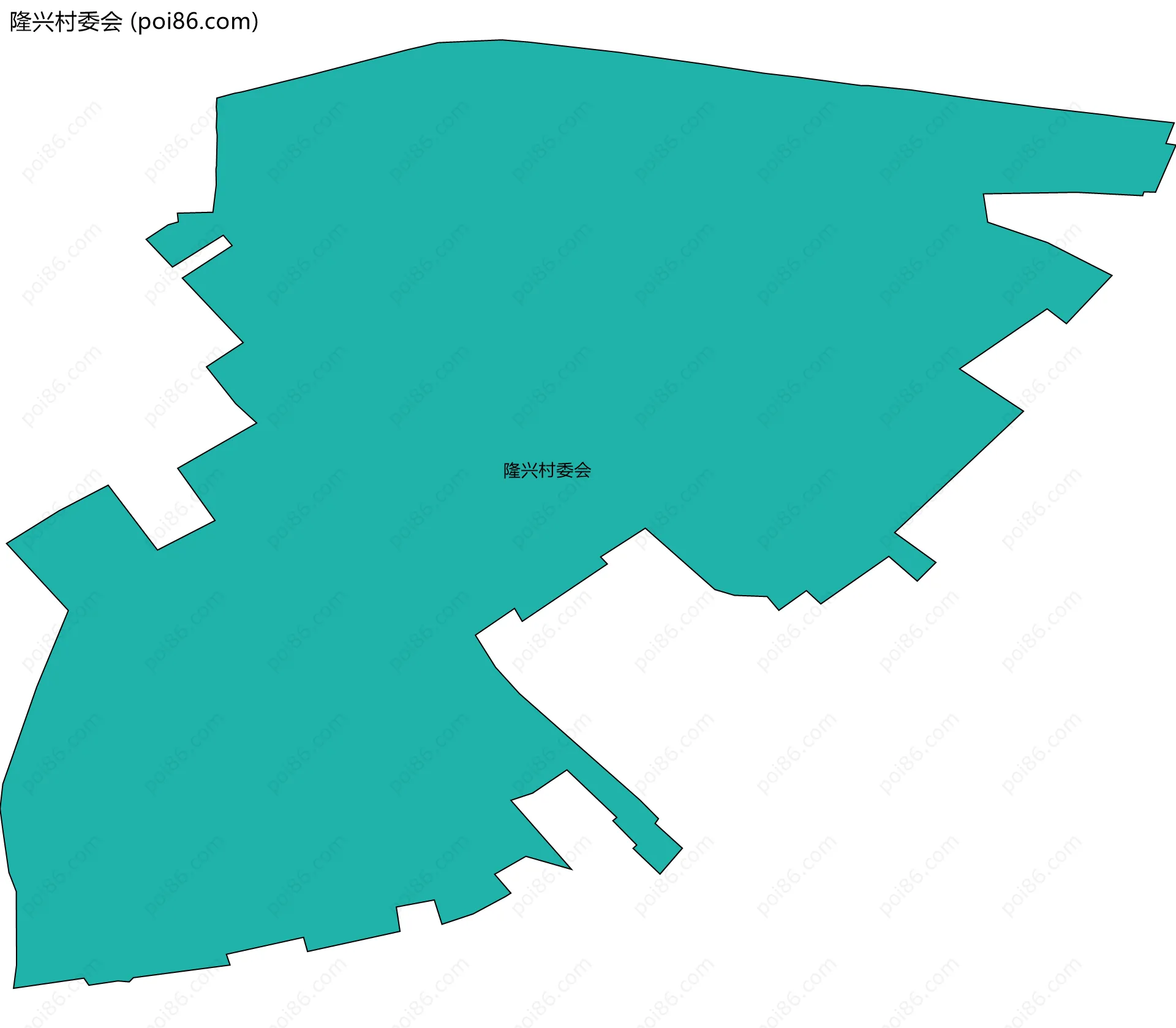 隆兴村委会边界地图