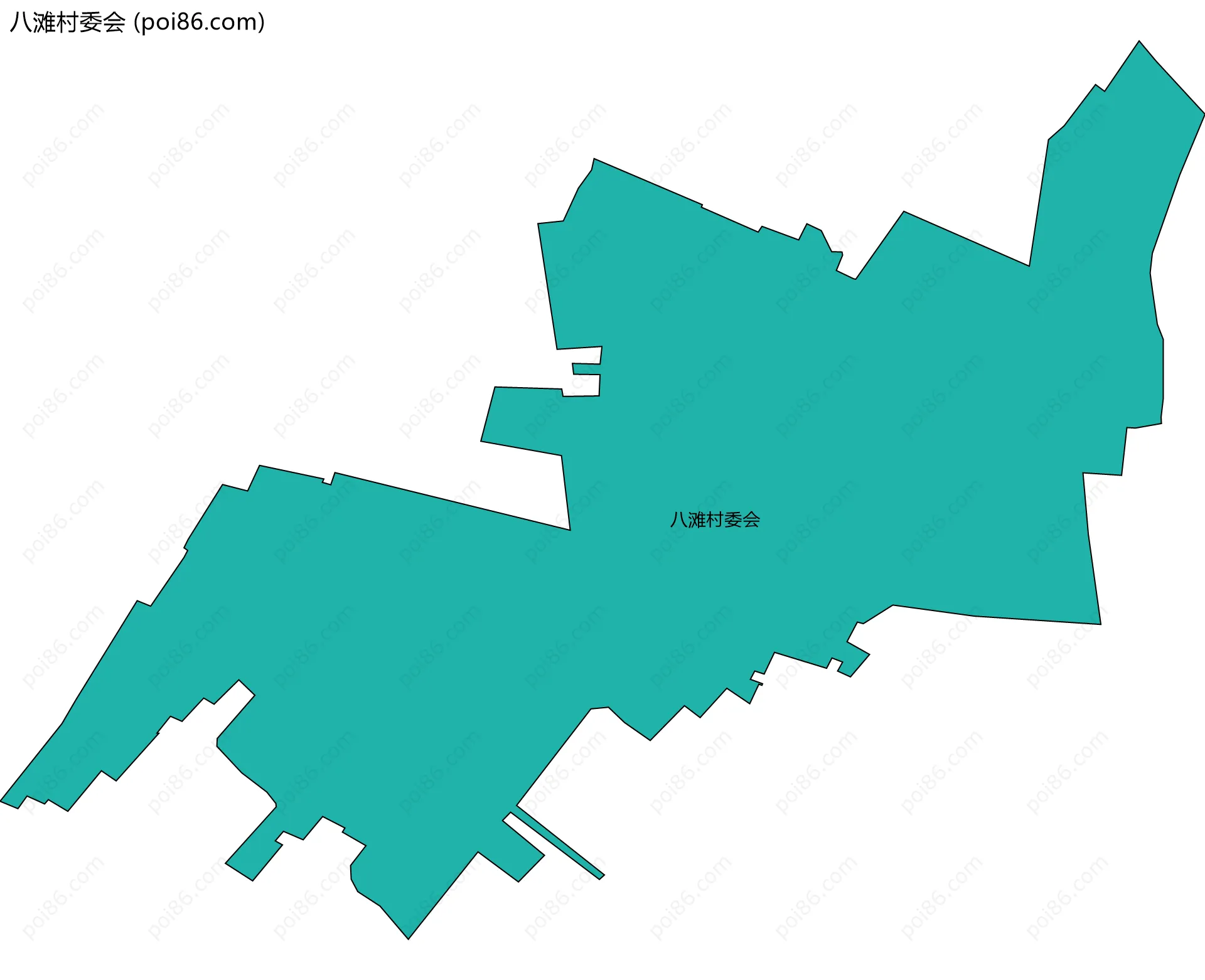八滩村委会边界地图