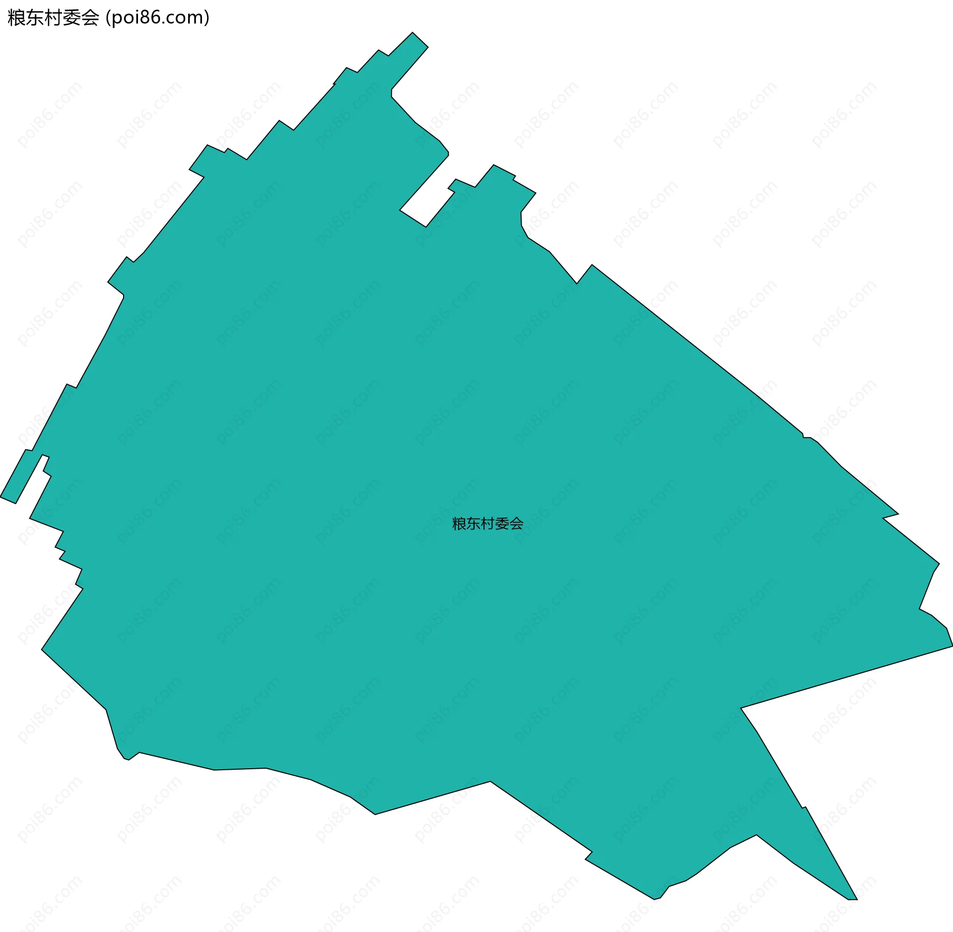 粮东村委会边界地图