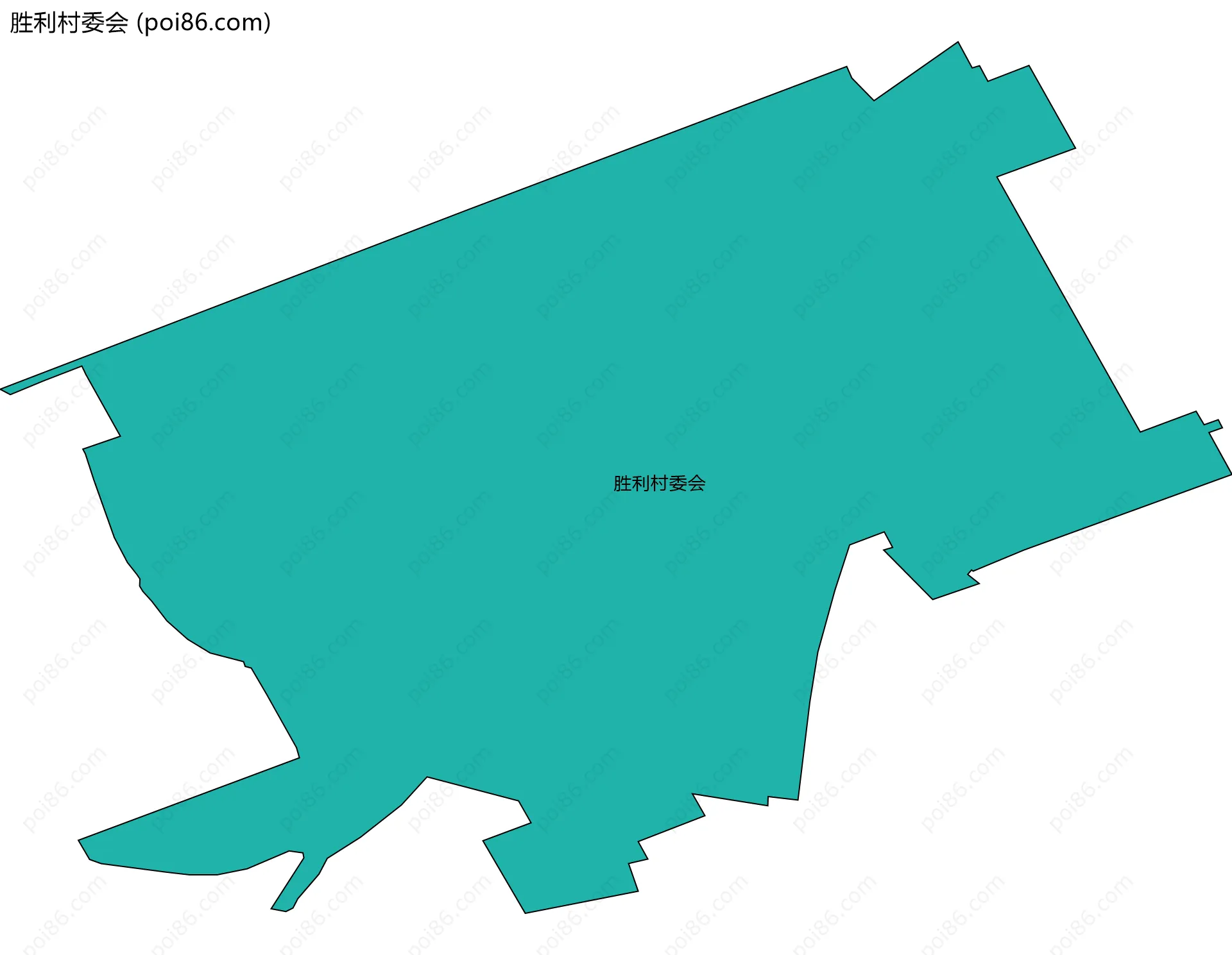 胜利村委会边界地图
