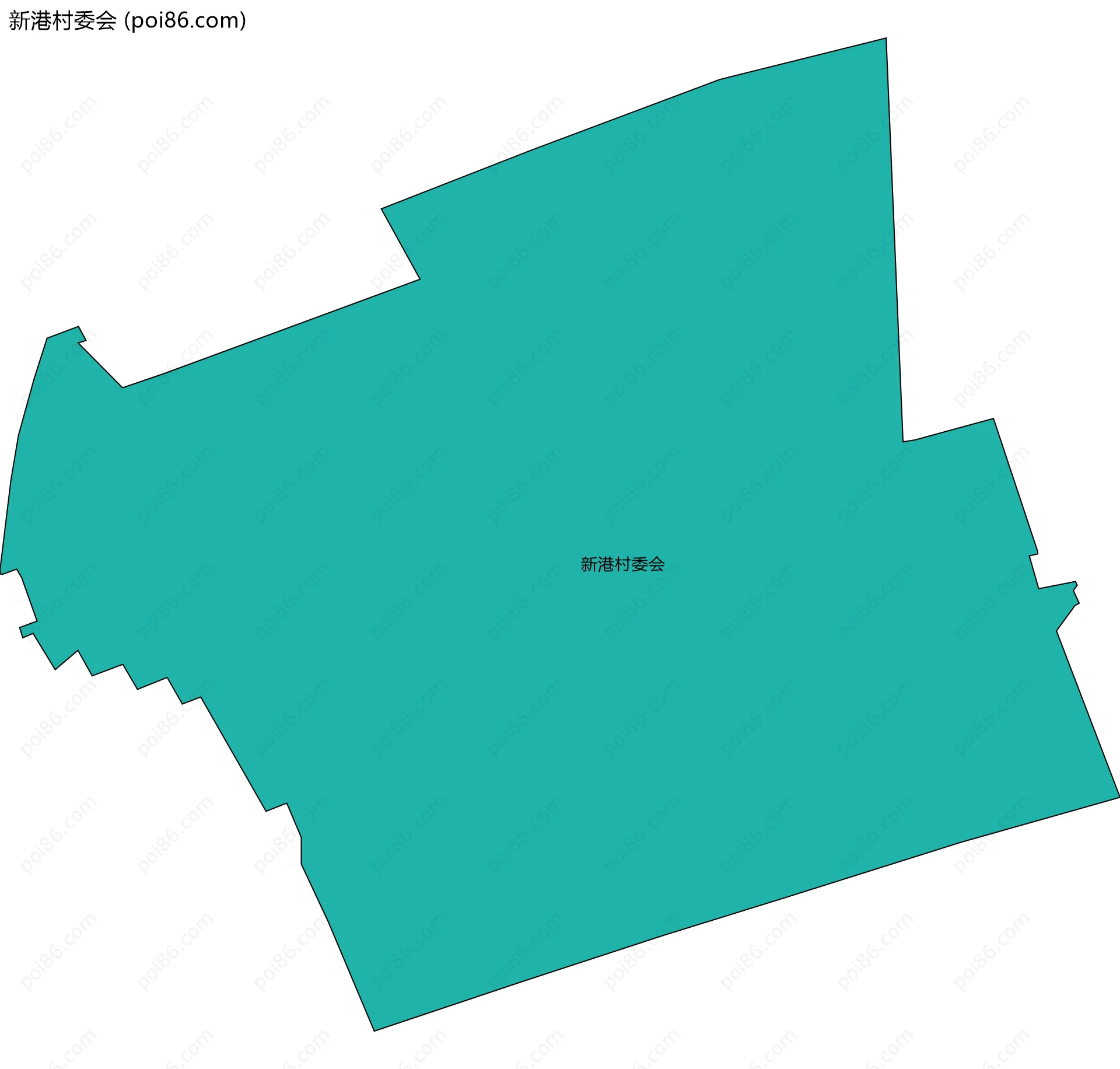 新港村委会边界地图
