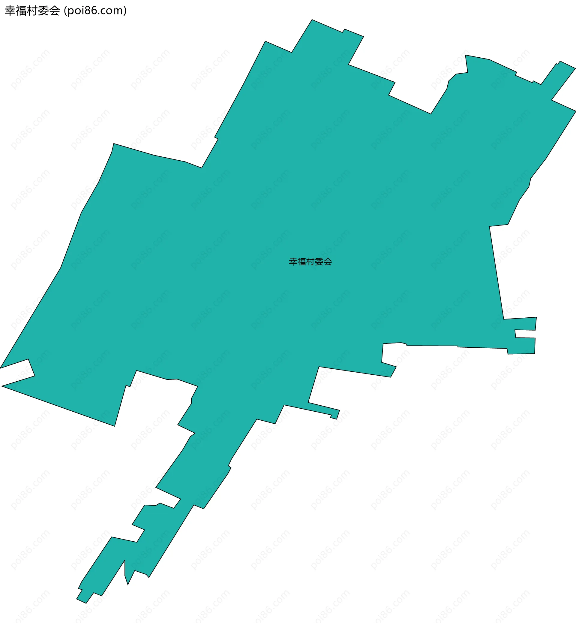 幸福村委会边界地图