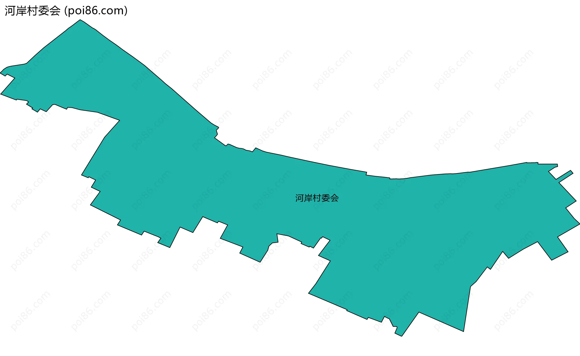 河岸村委会边界地图