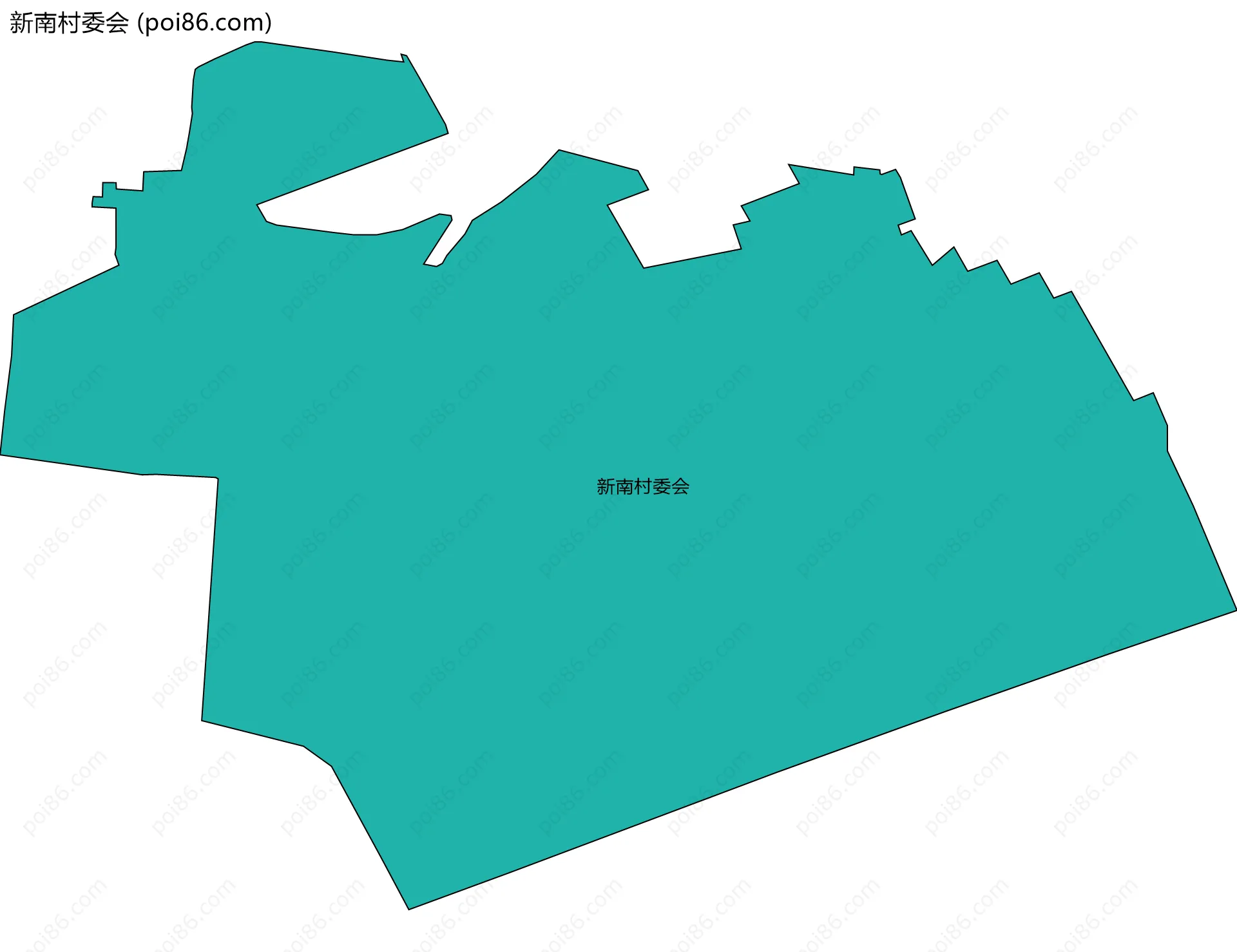 新南村委会边界地图