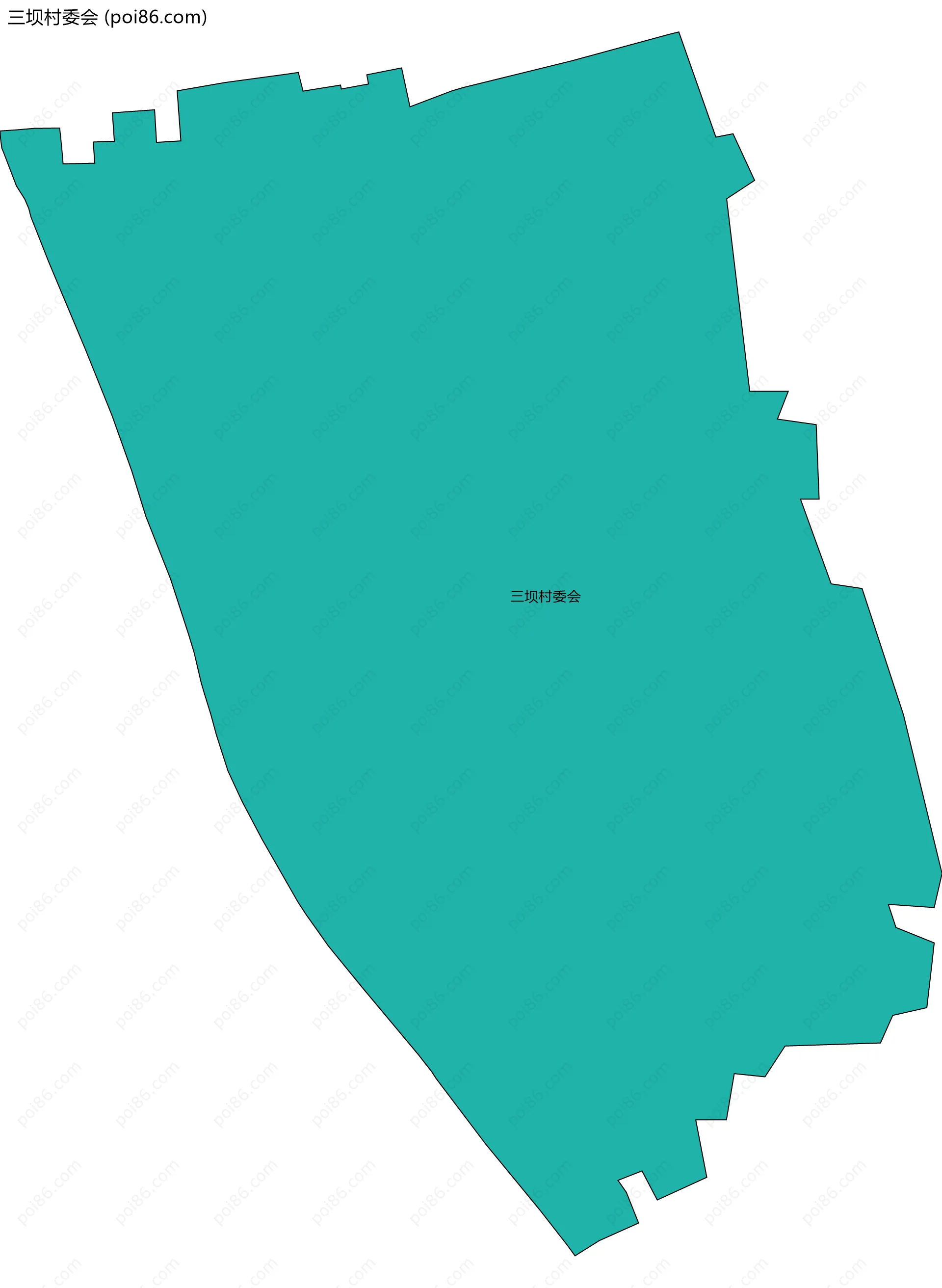 三坝村委会边界地图