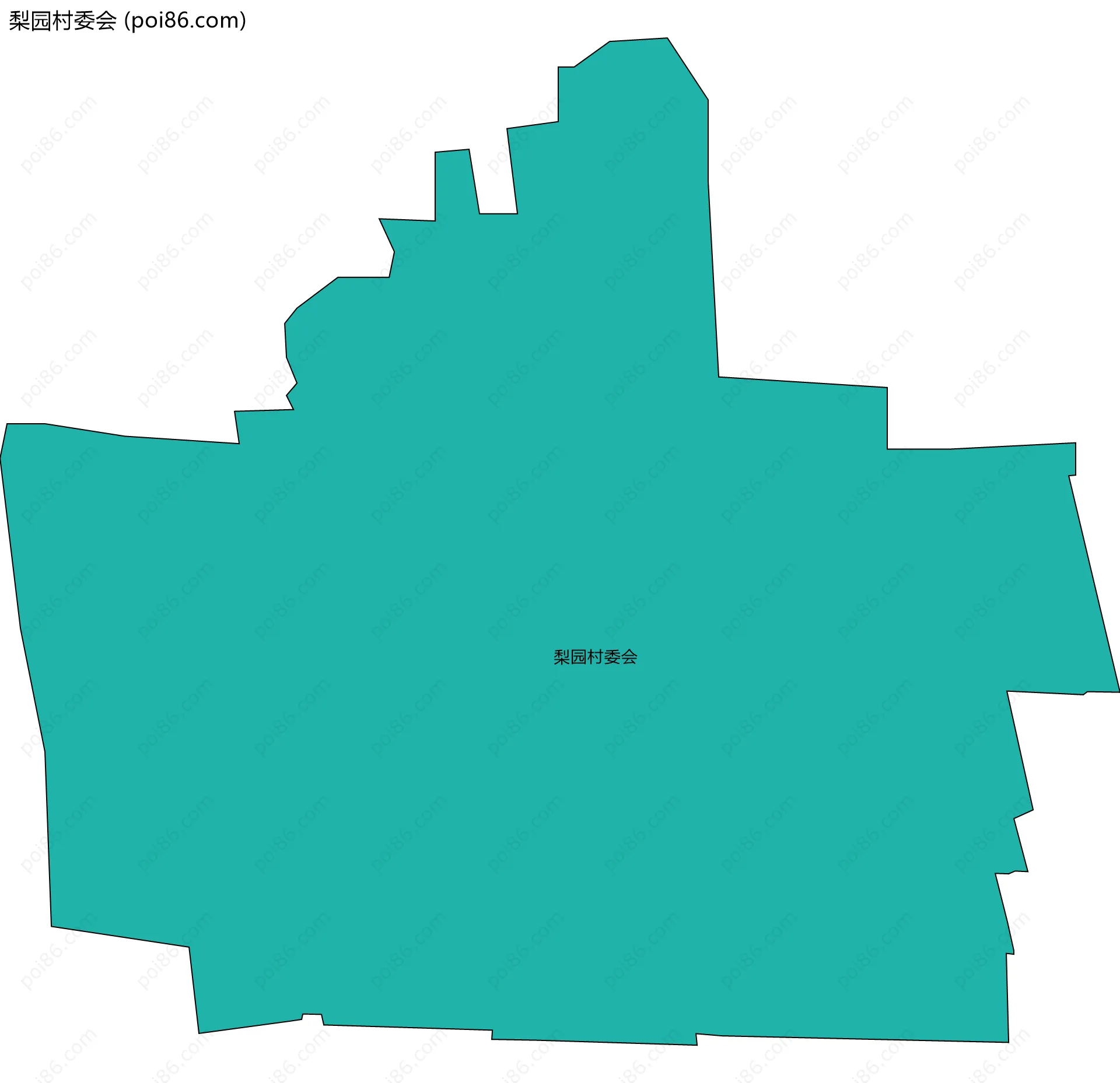 梨园村委会边界地图