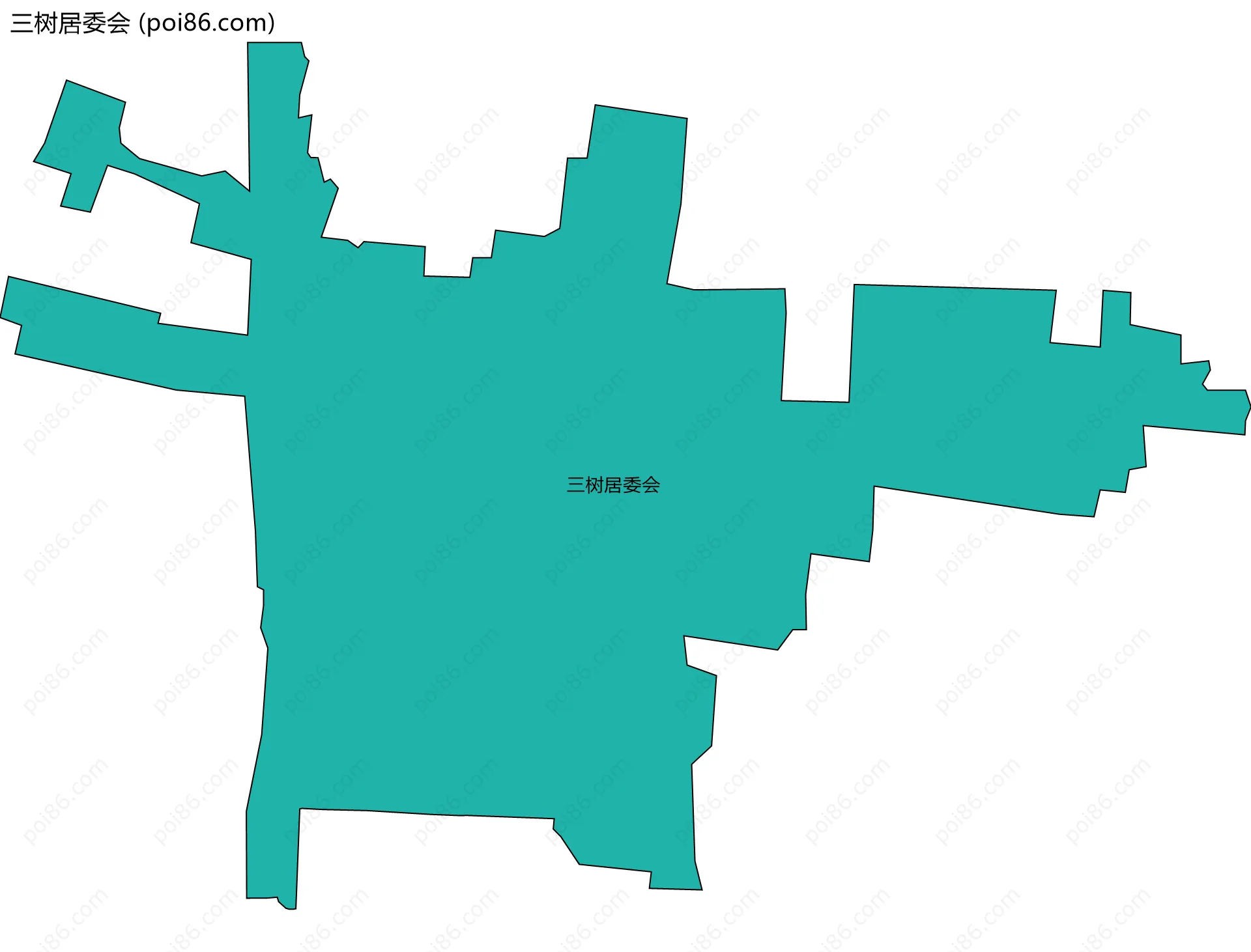 三树居委会边界地图