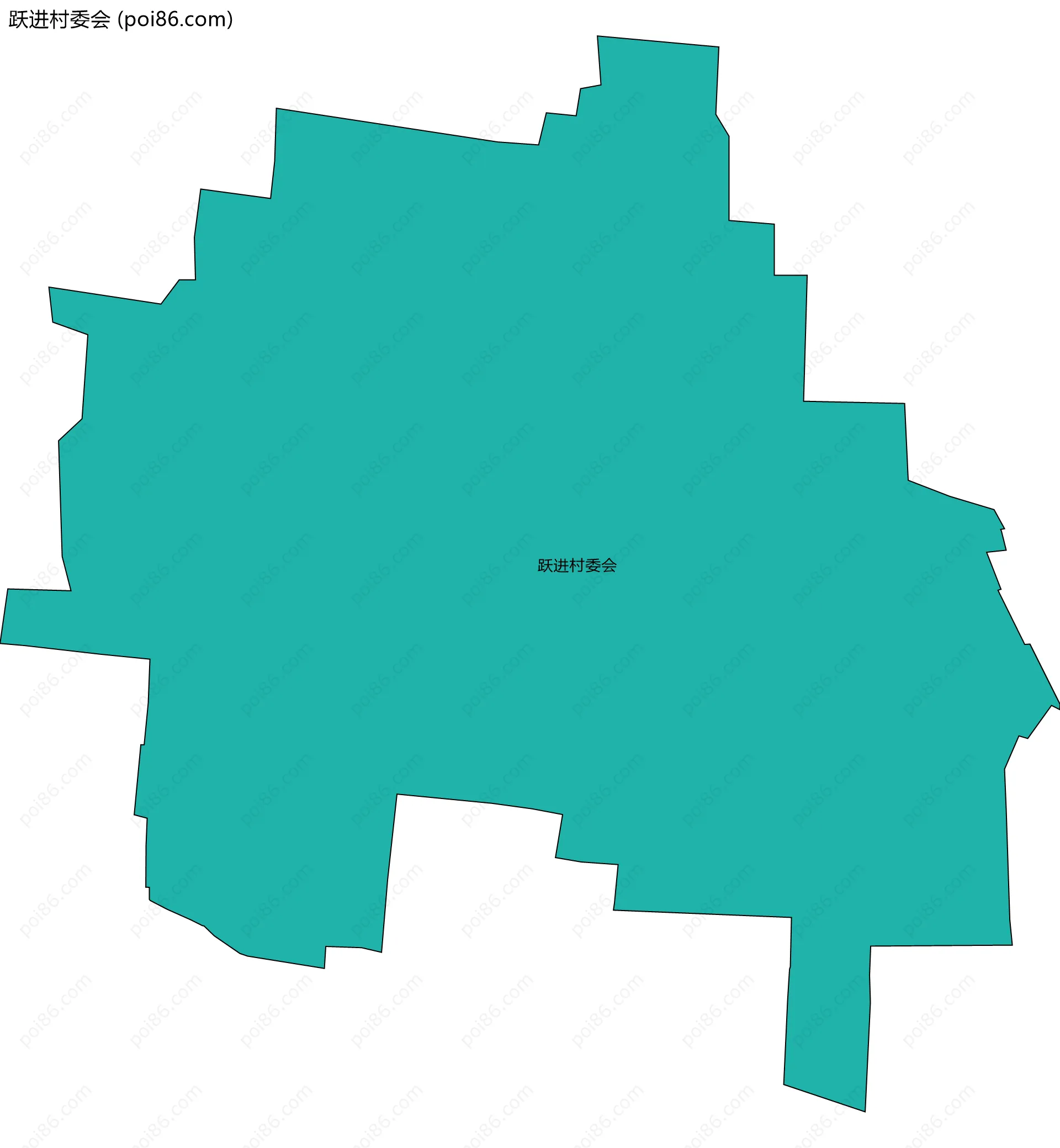 跃进村委会边界地图