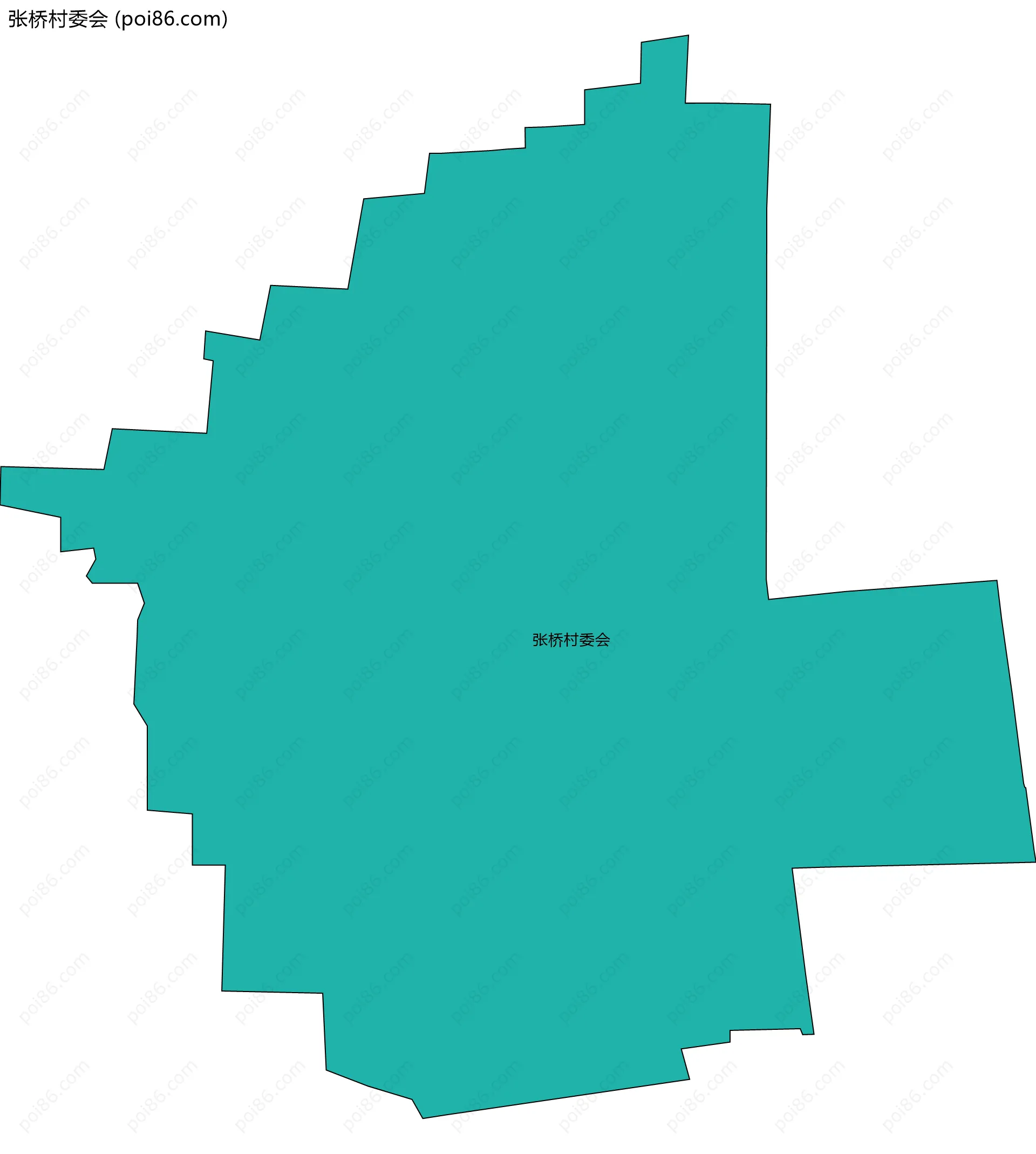 张桥村委会边界地图