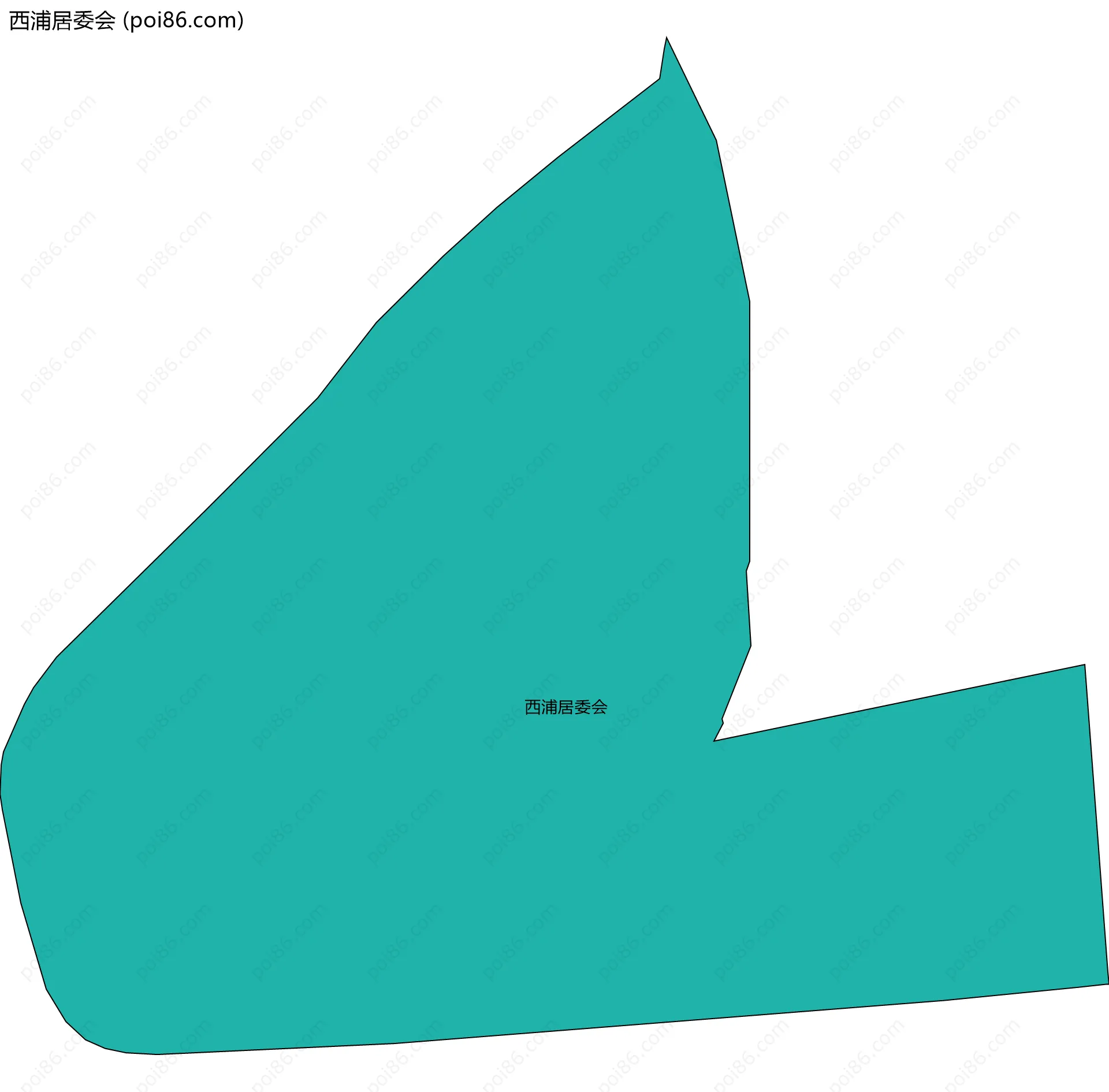 西浦居委会边界地图