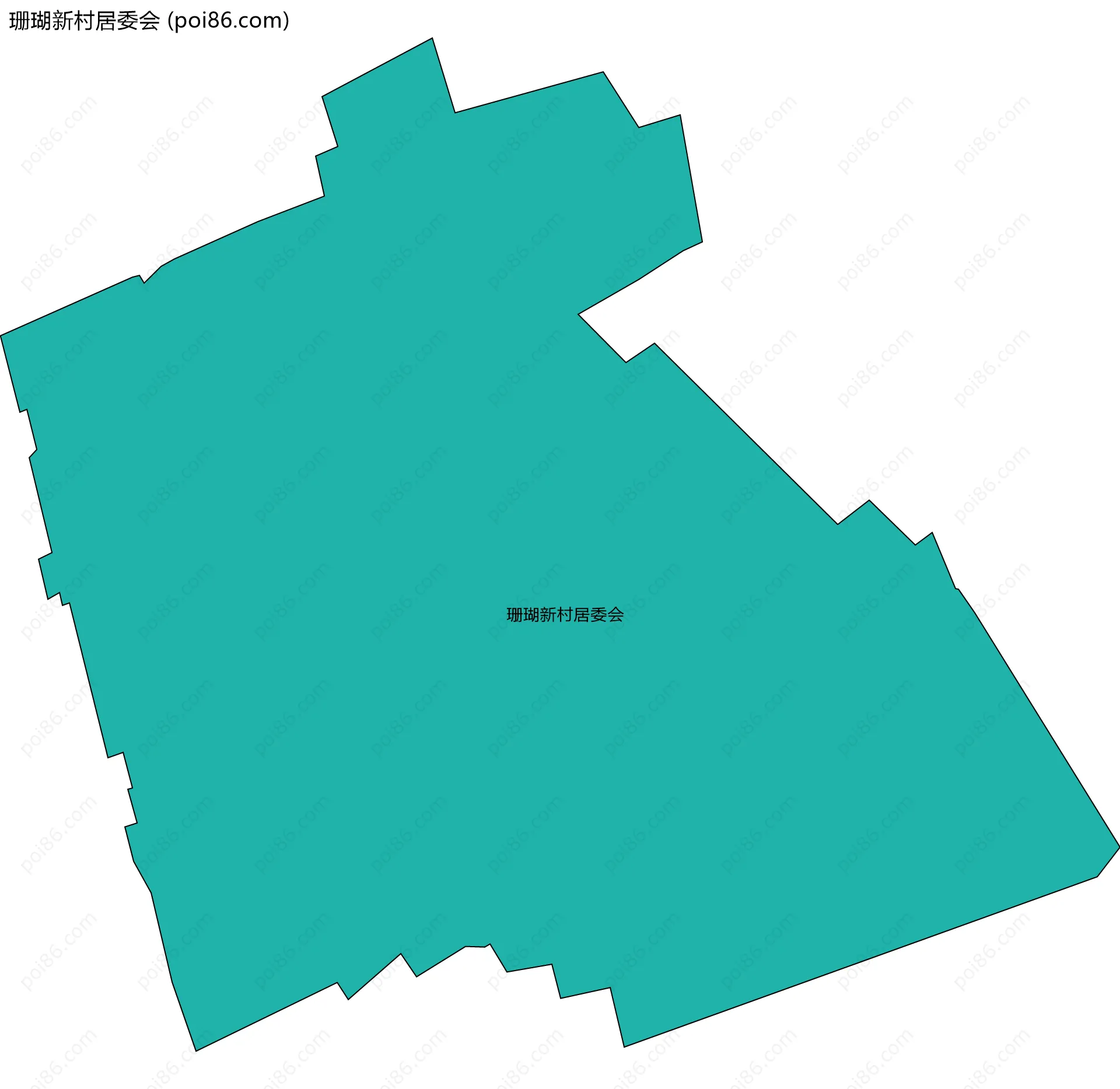 珊瑚新村居委会边界地图