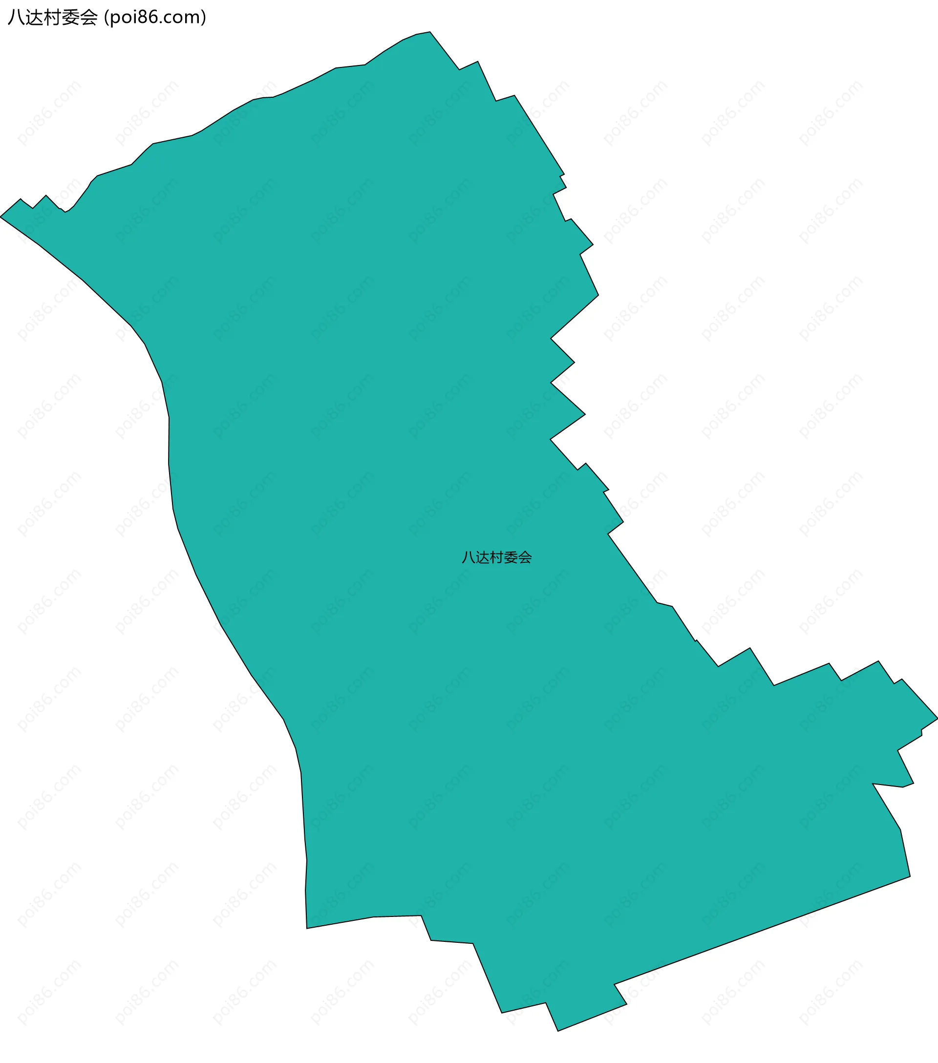 八达村委会边界地图