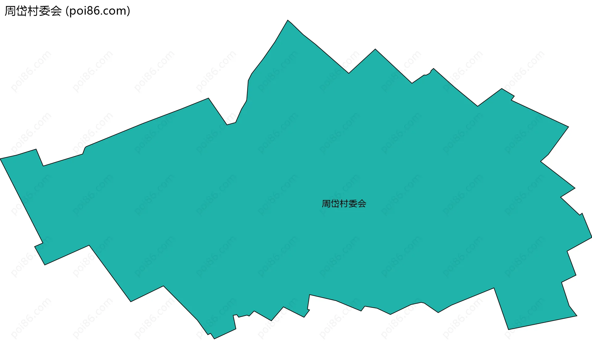 周岱村委会边界地图