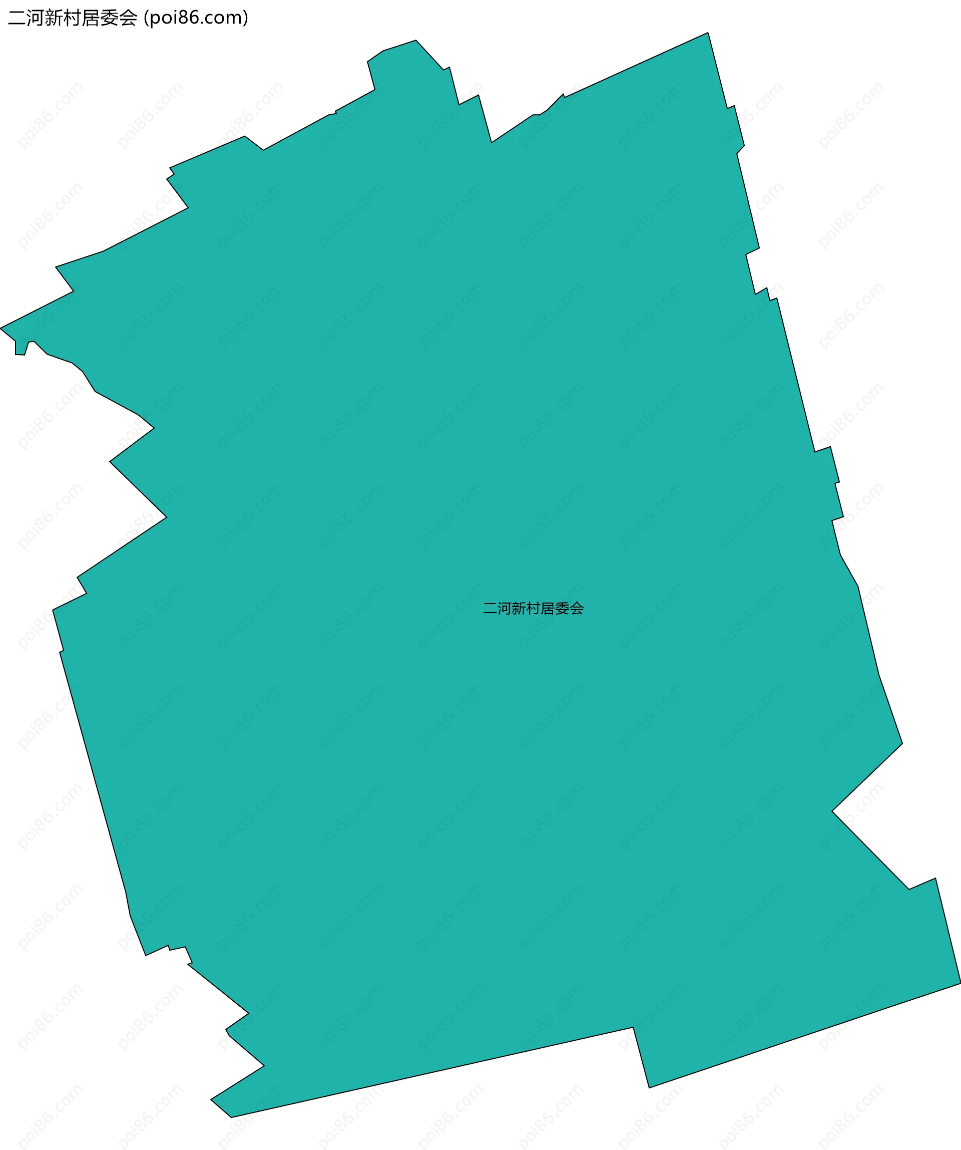 二河新村居委会边界地图