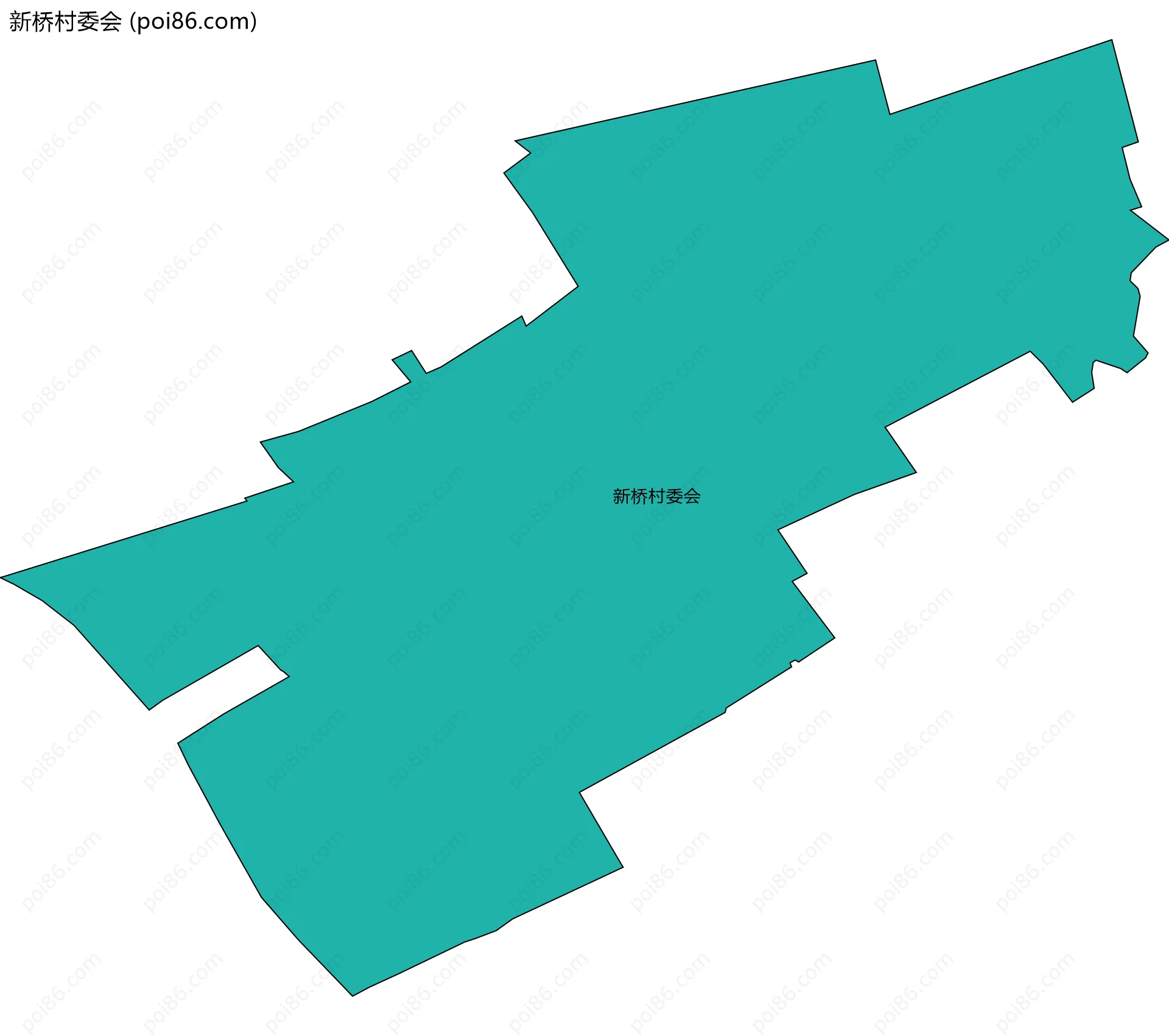 新桥村委会边界地图