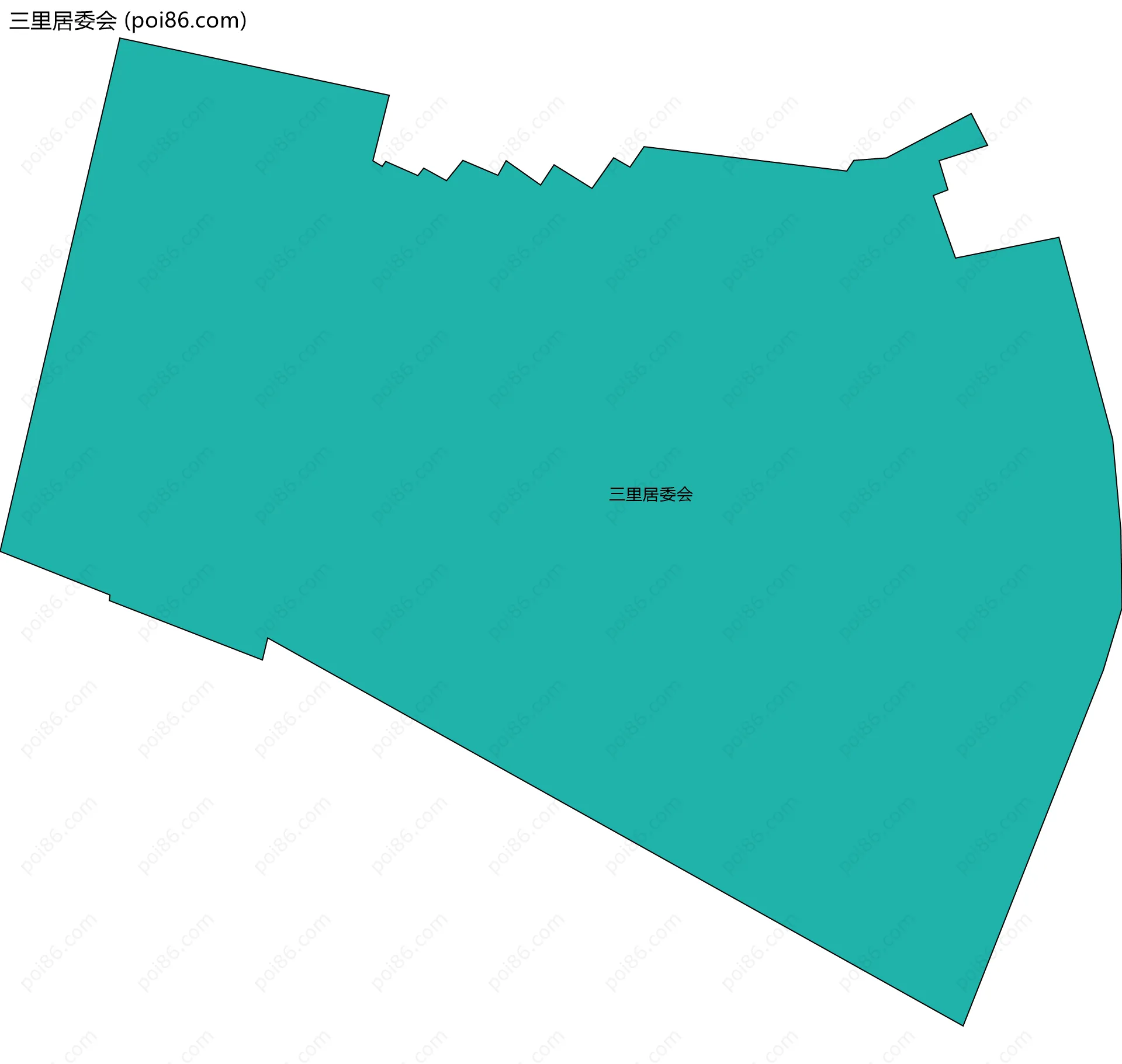 三里居委会边界地图