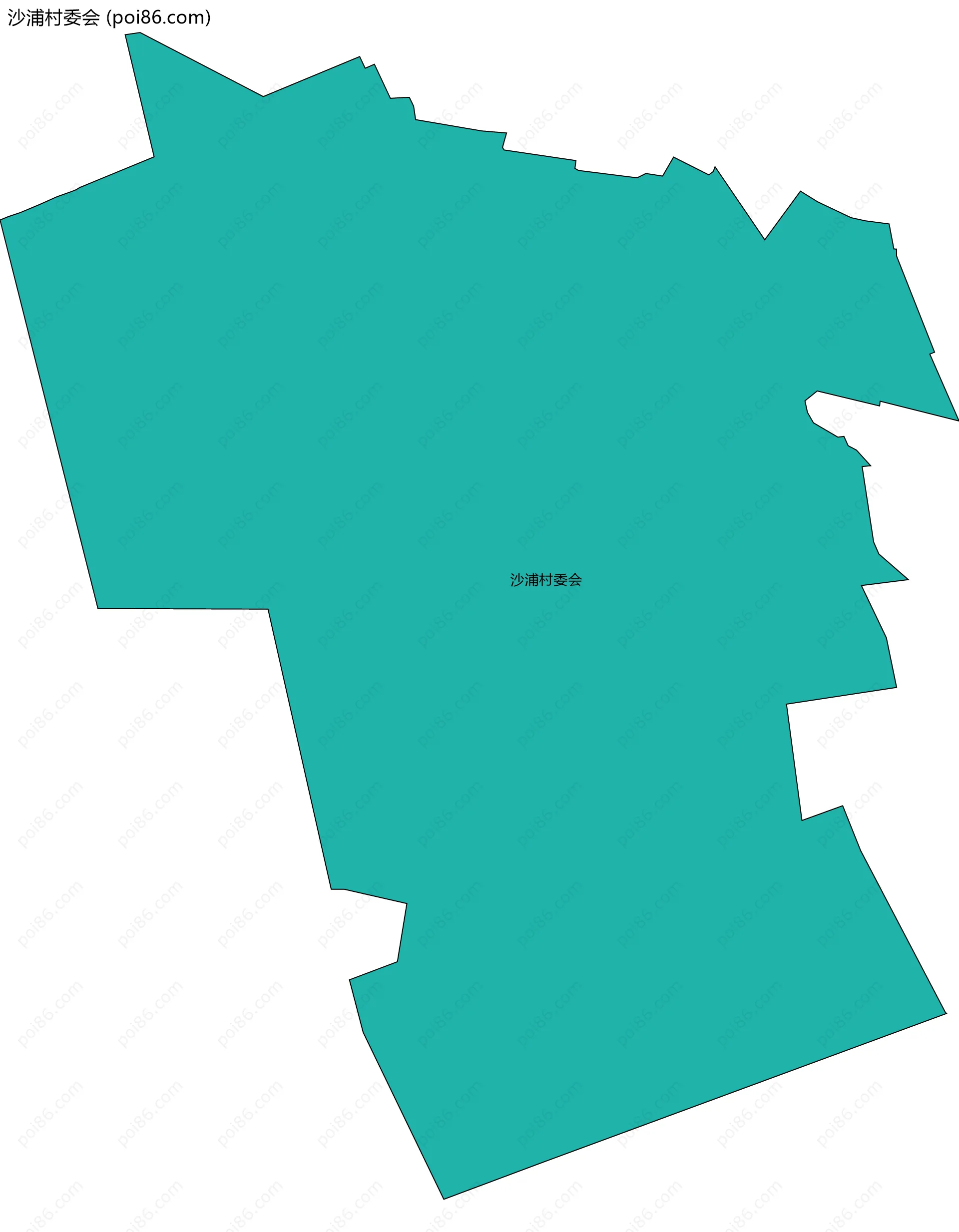 沙浦村委会边界地图