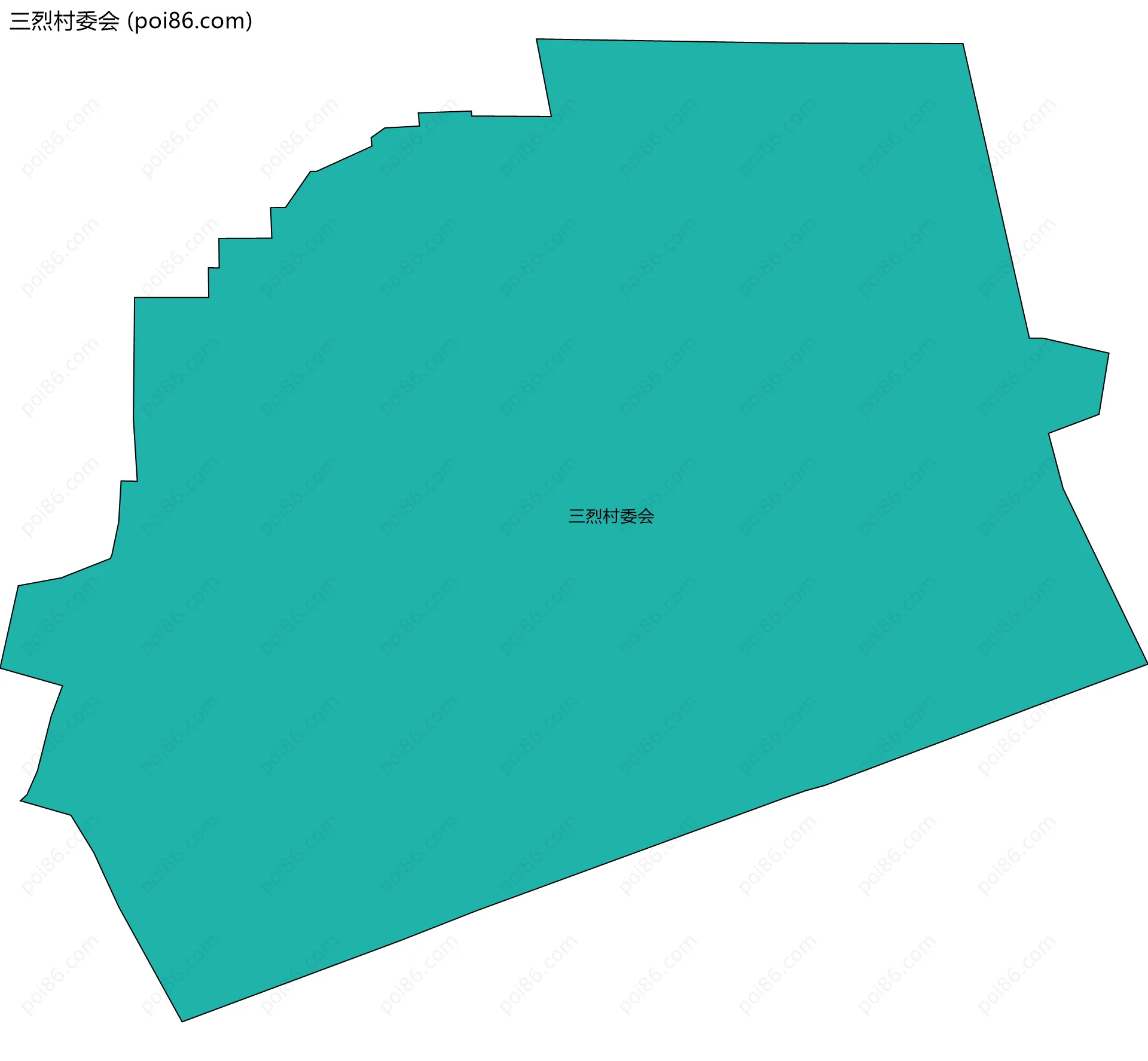 三烈村委会边界地图