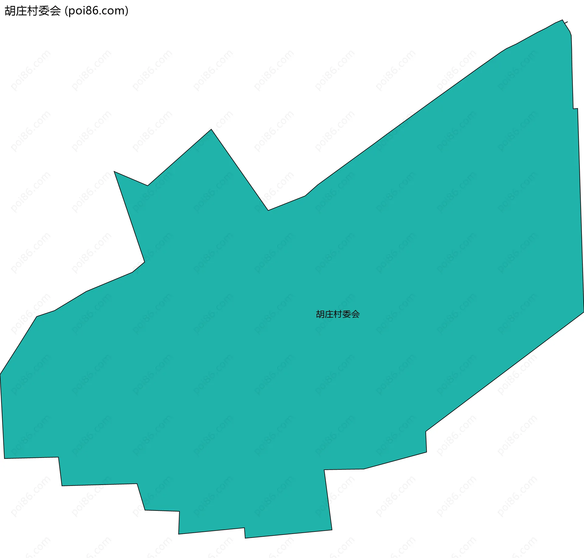胡庄村委会边界地图