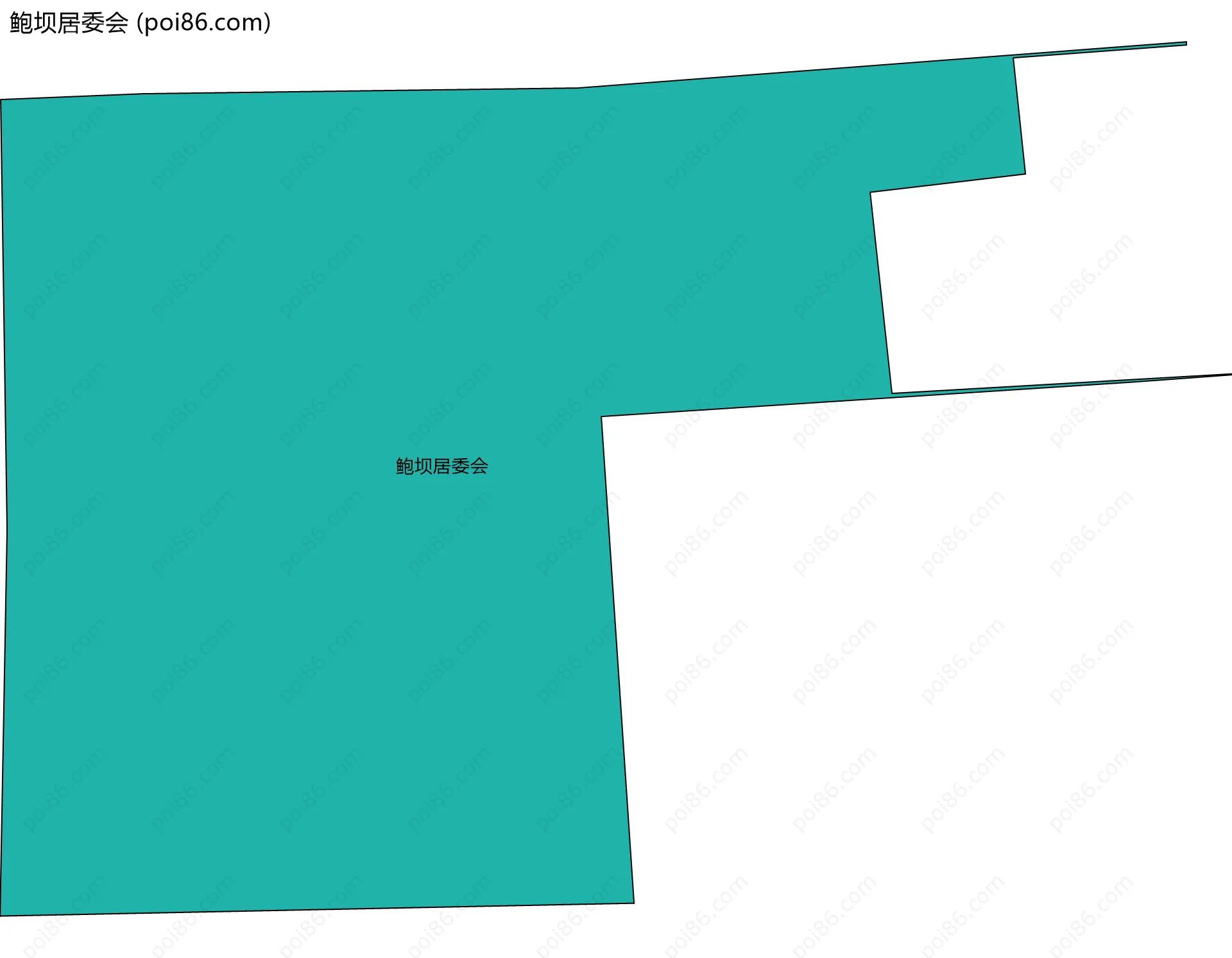 鲍坝居委会边界地图