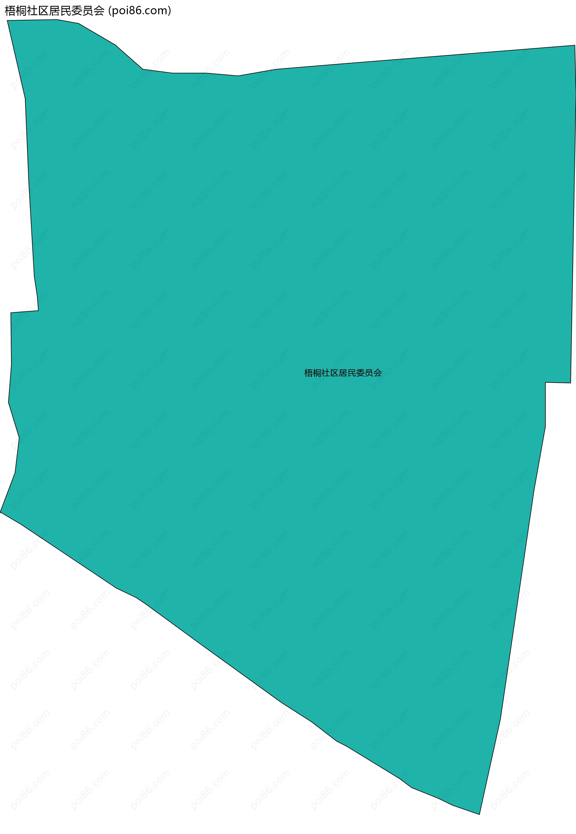 梧桐社区居民委员会边界地图