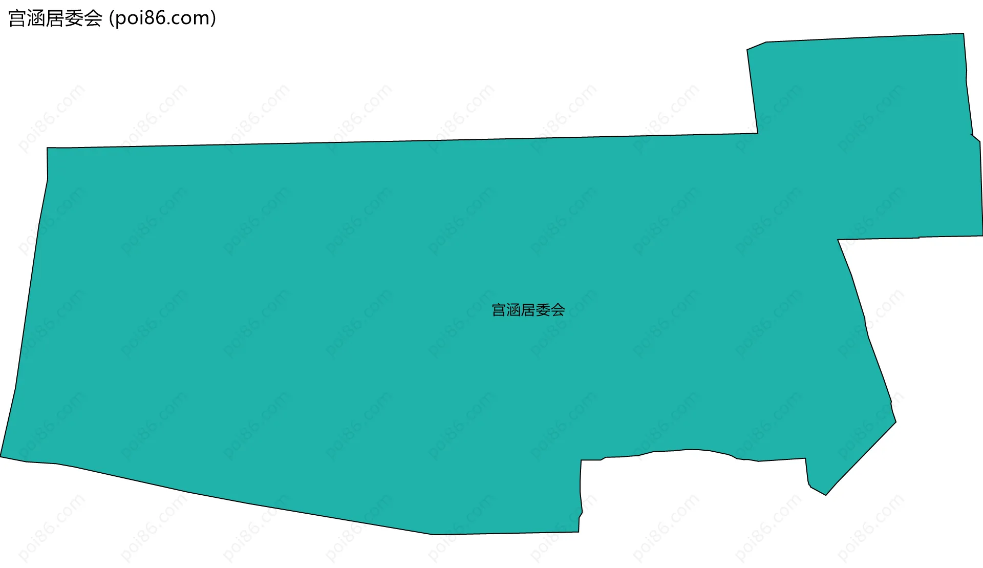 宫涵居委会边界地图