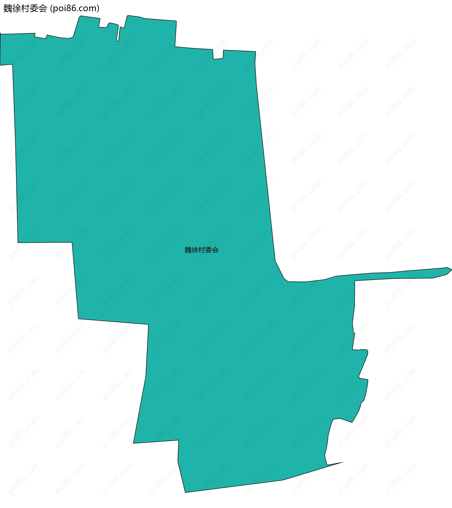 魏徐村委会边界地图