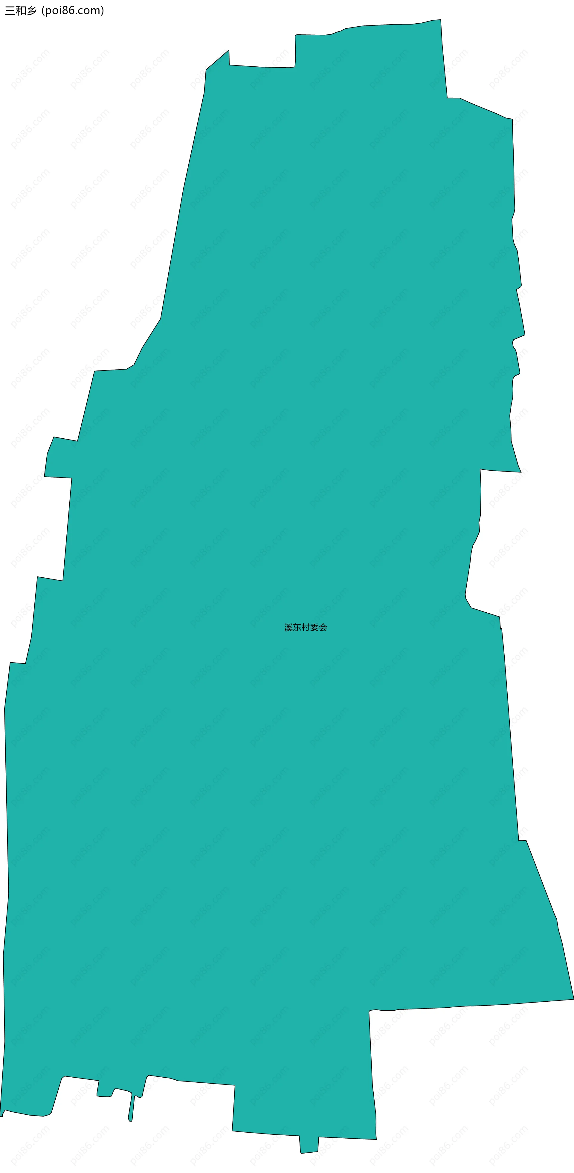 三和乡边界地图(五级行政区划)