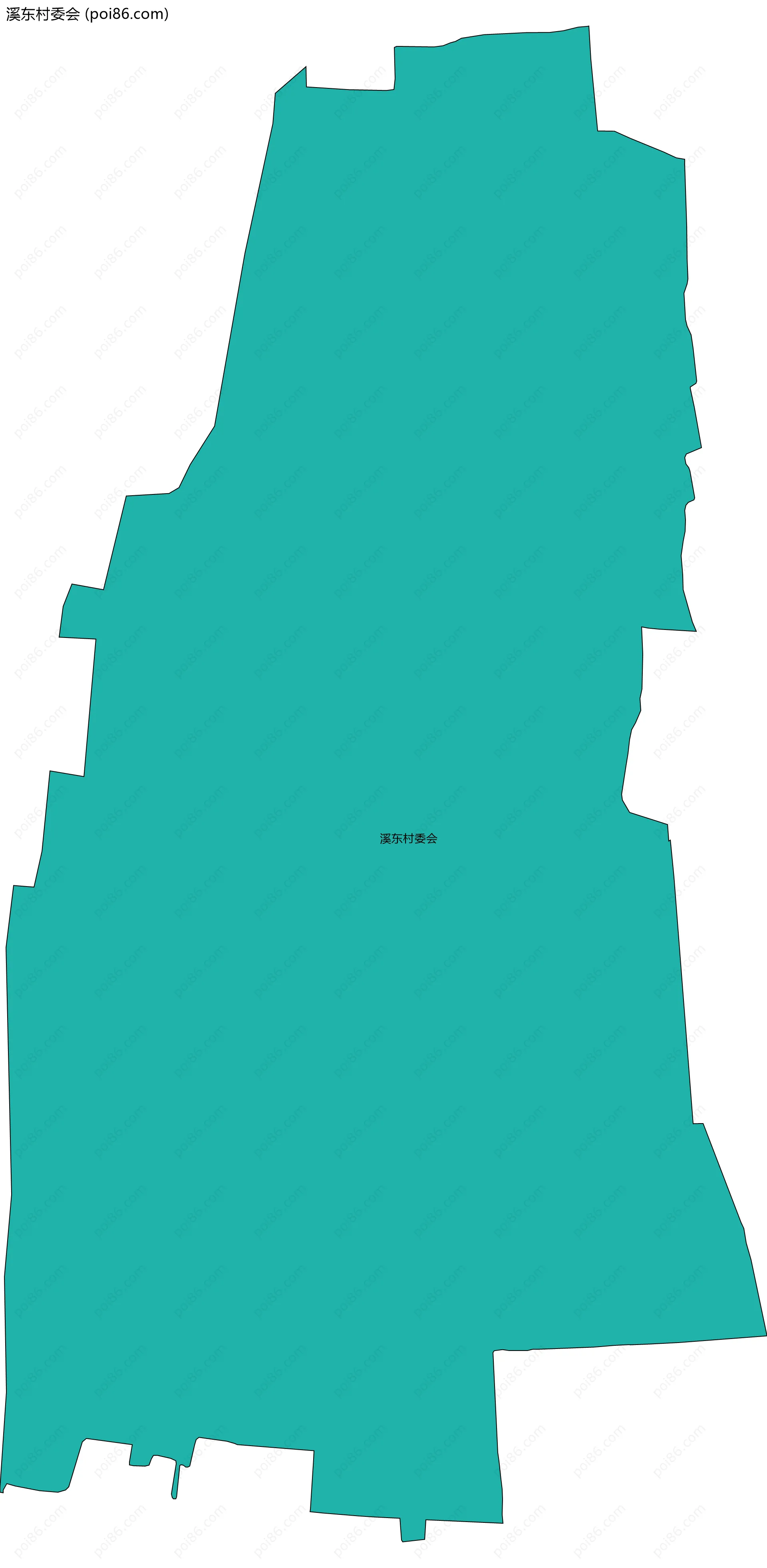 溪东村委会边界地图