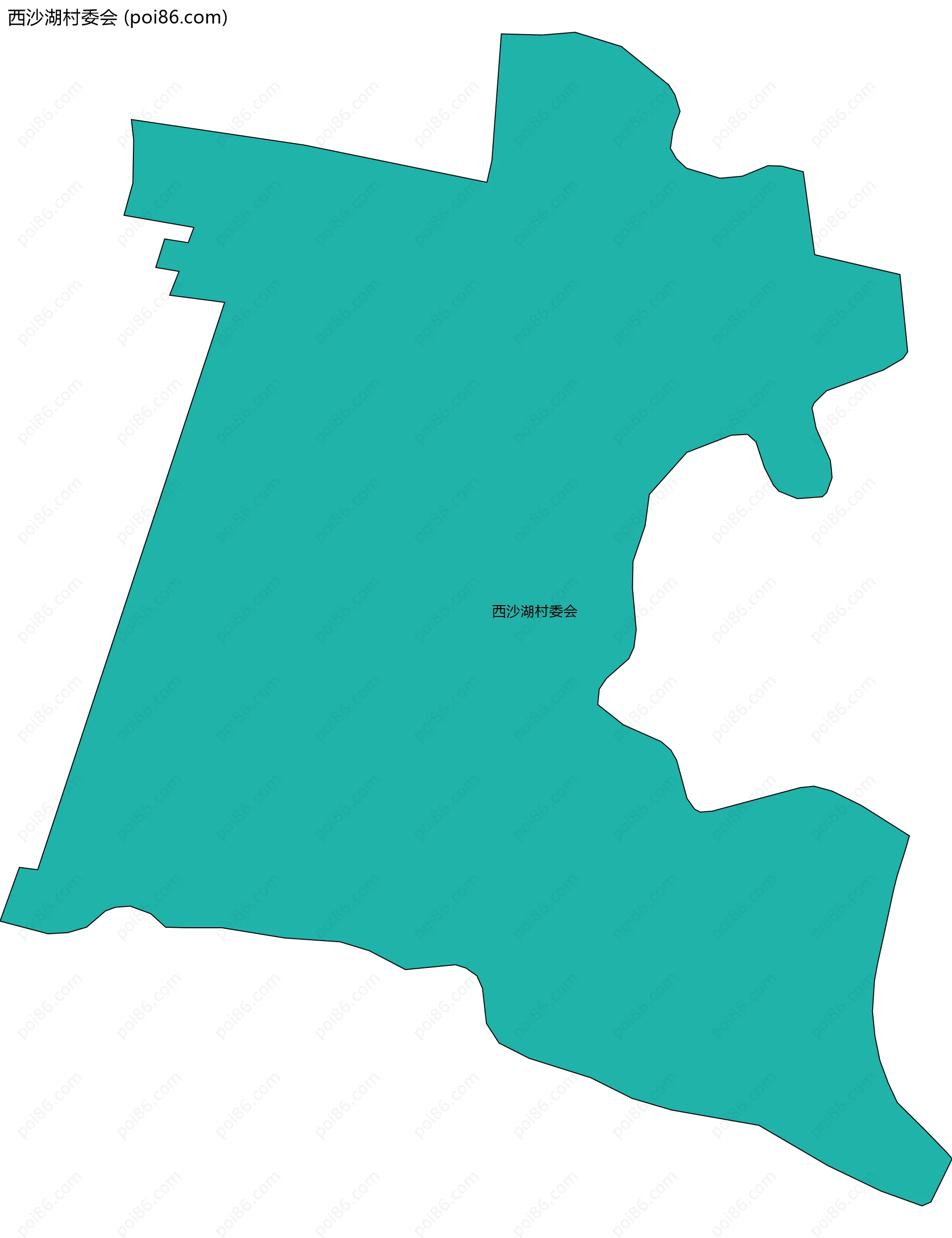 西沙湖村委会边界地图