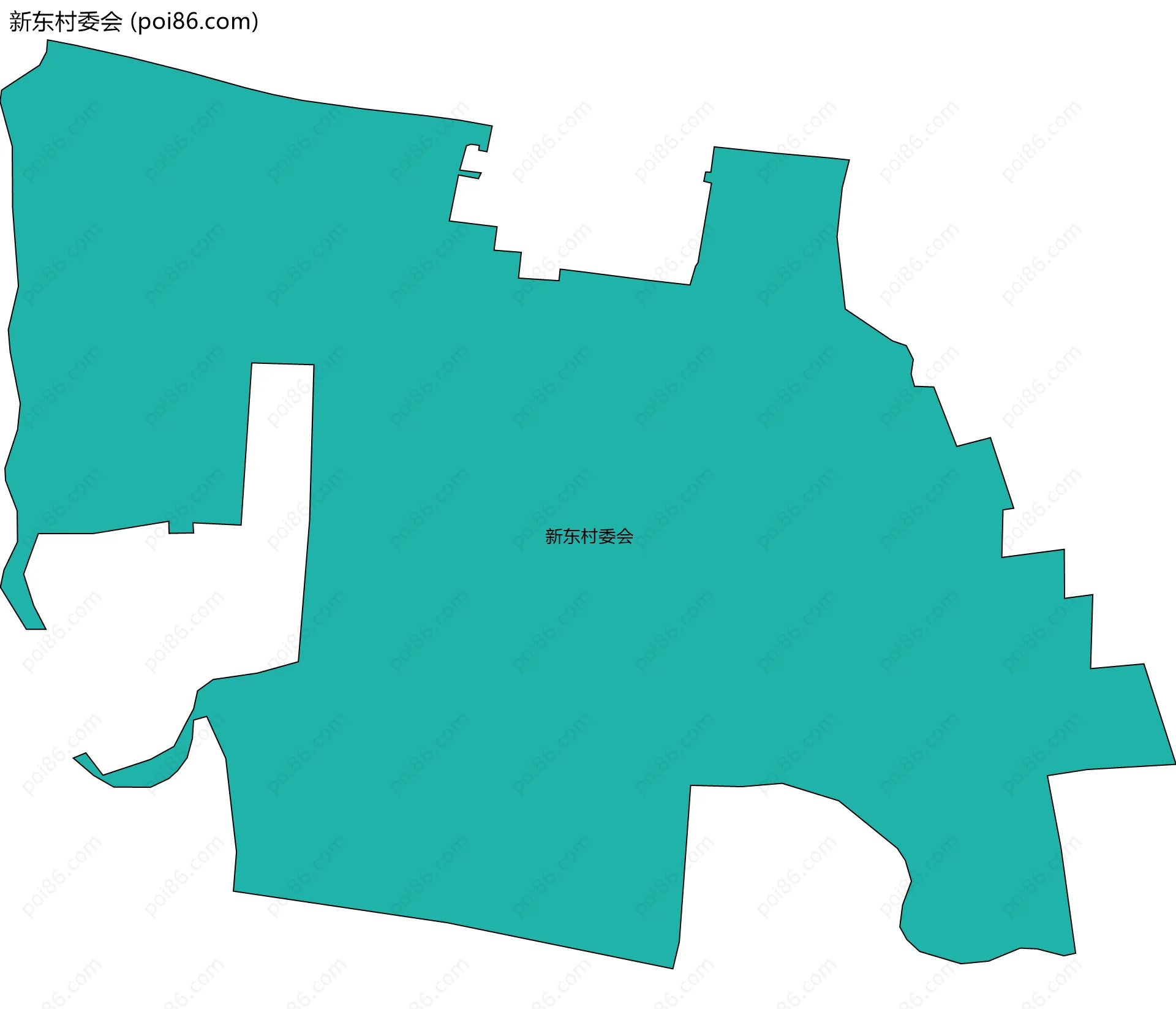 新东村委会边界地图