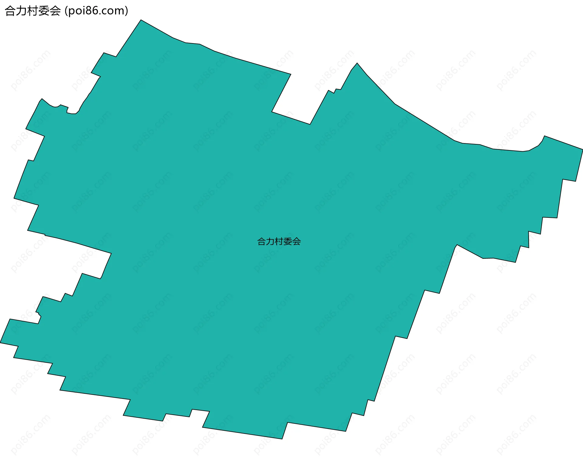 合力村委会边界地图