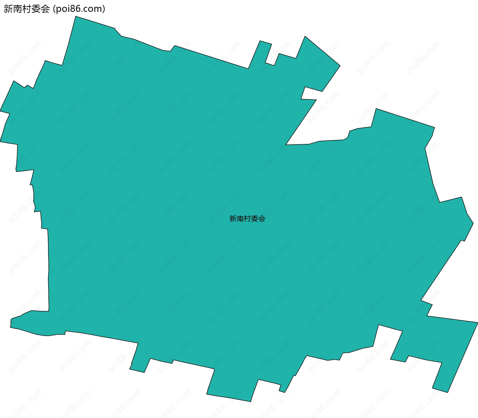 新南村委会边界地图