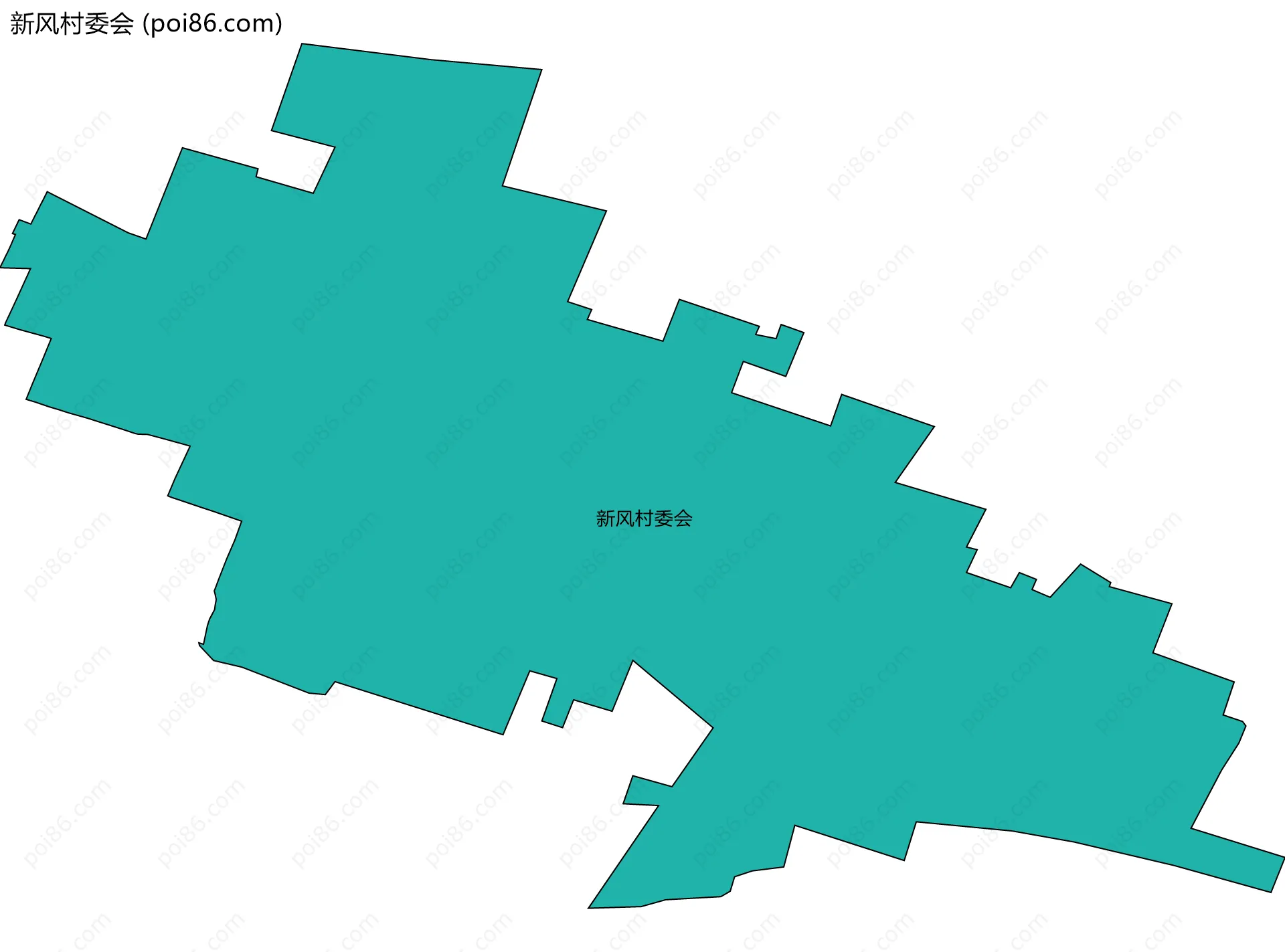新风村委会边界地图