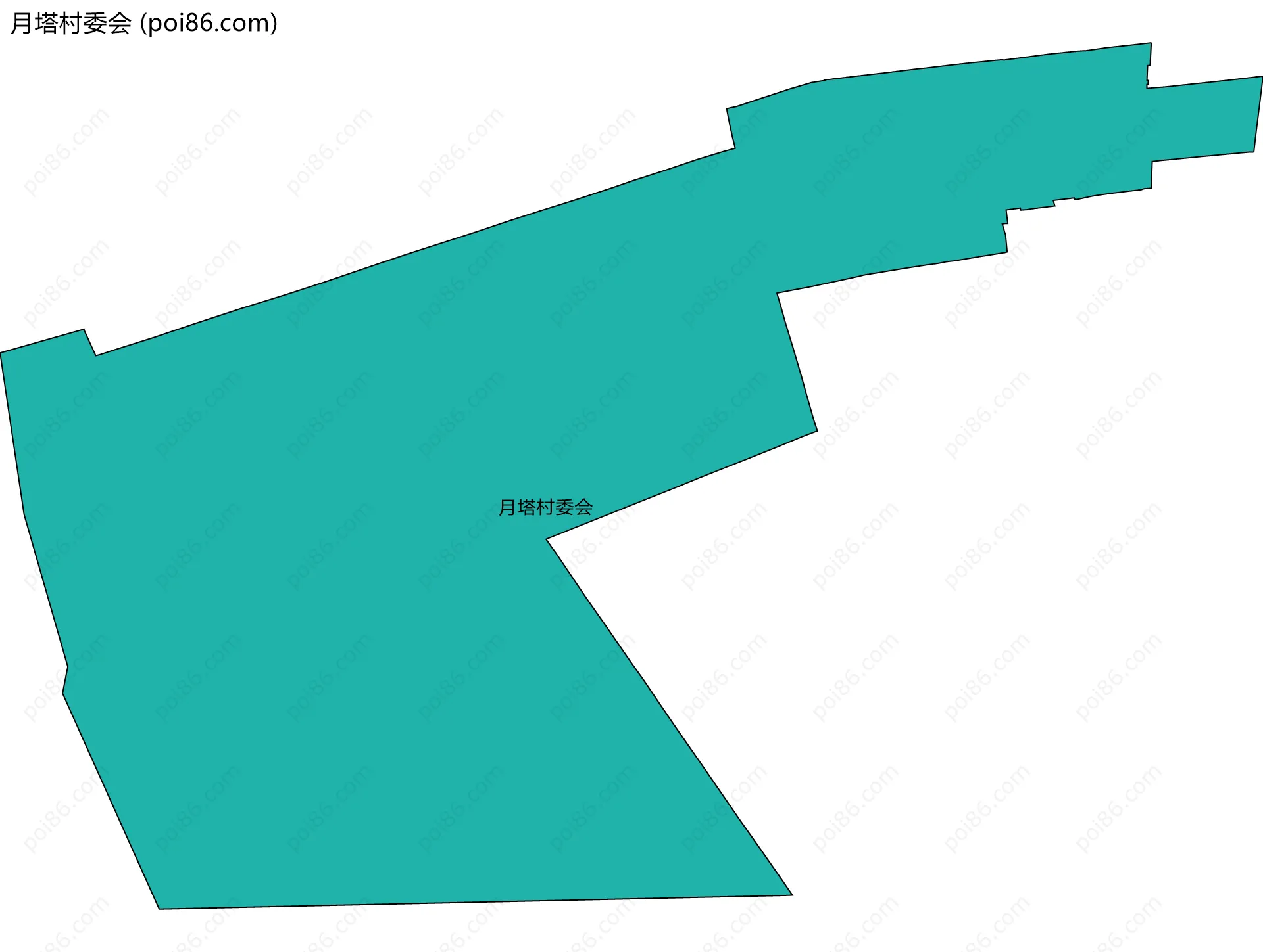 月塔村委会边界地图