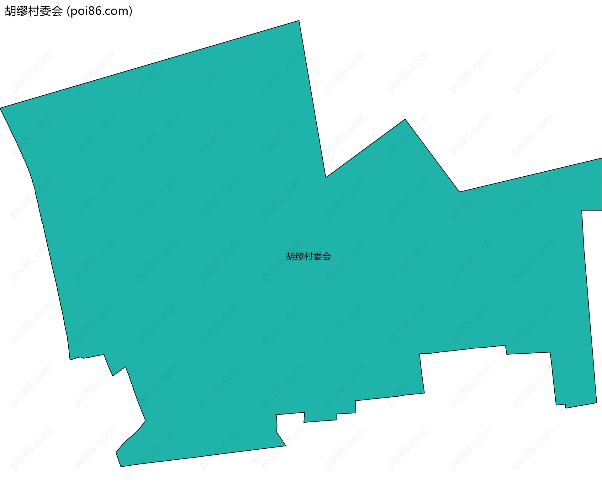 胡缪村委会边界地图