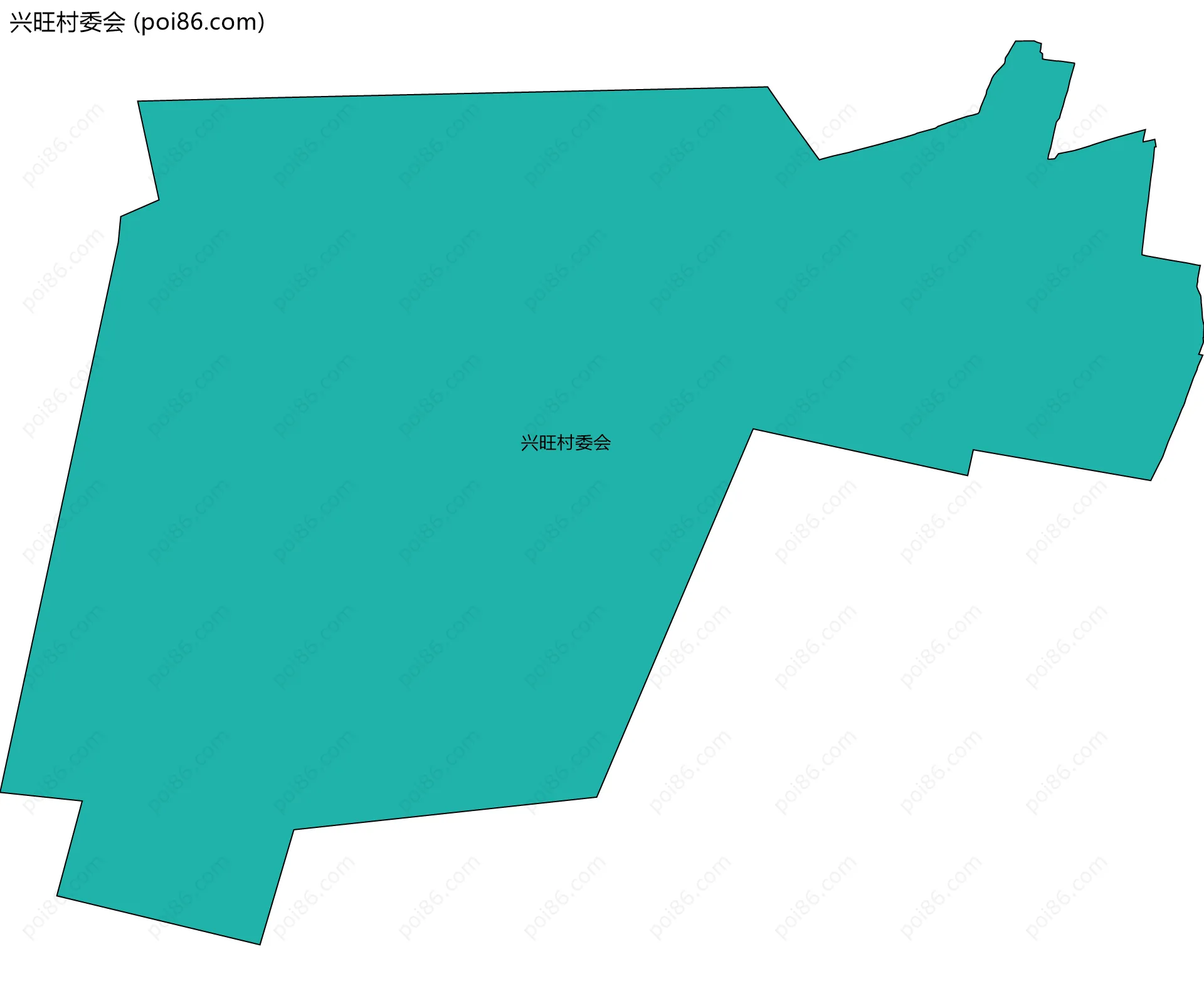 兴旺村委会边界地图