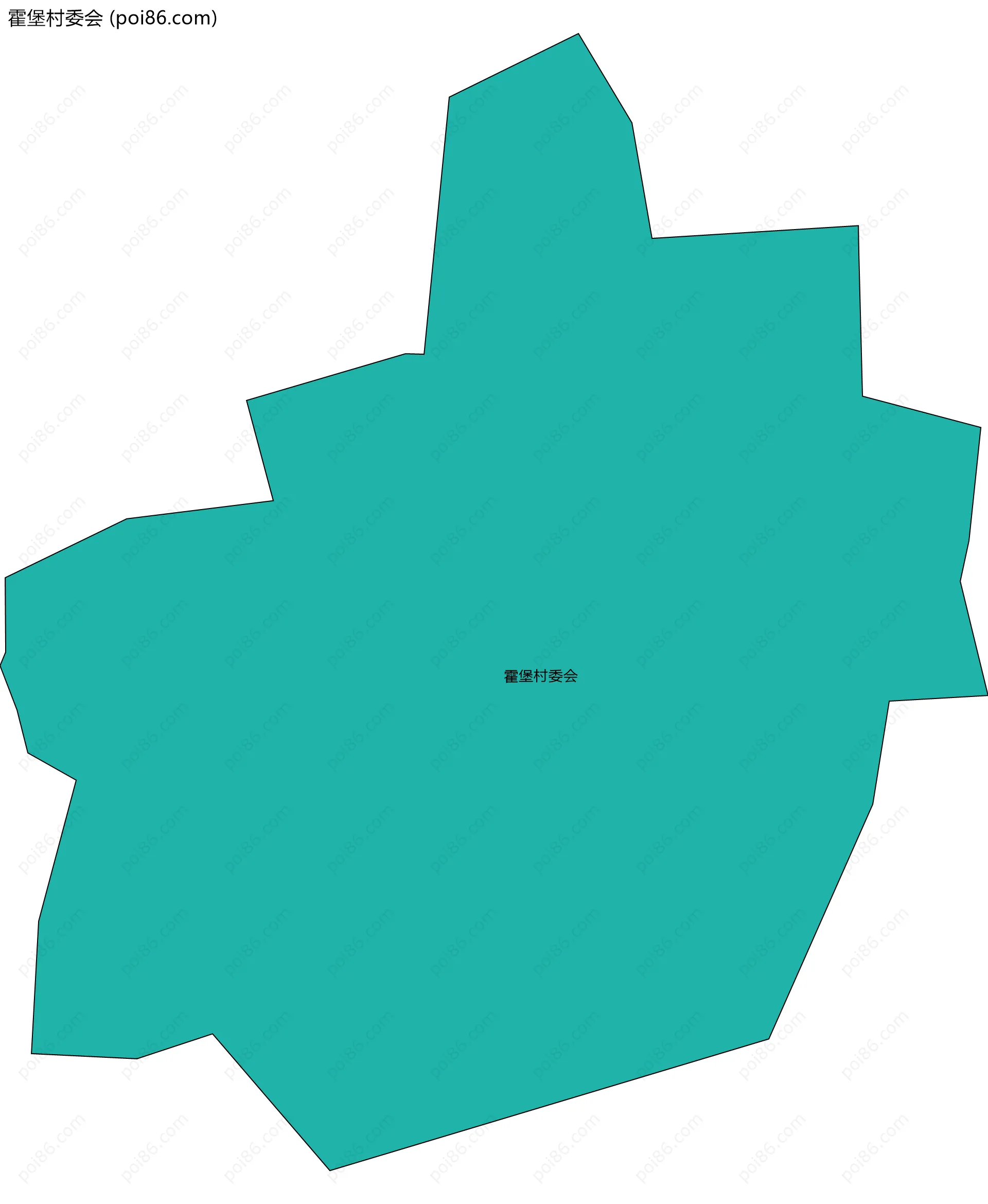 霍堡村委会边界地图