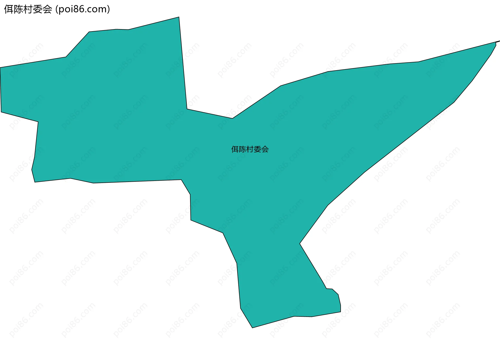 佴陈村委会边界地图