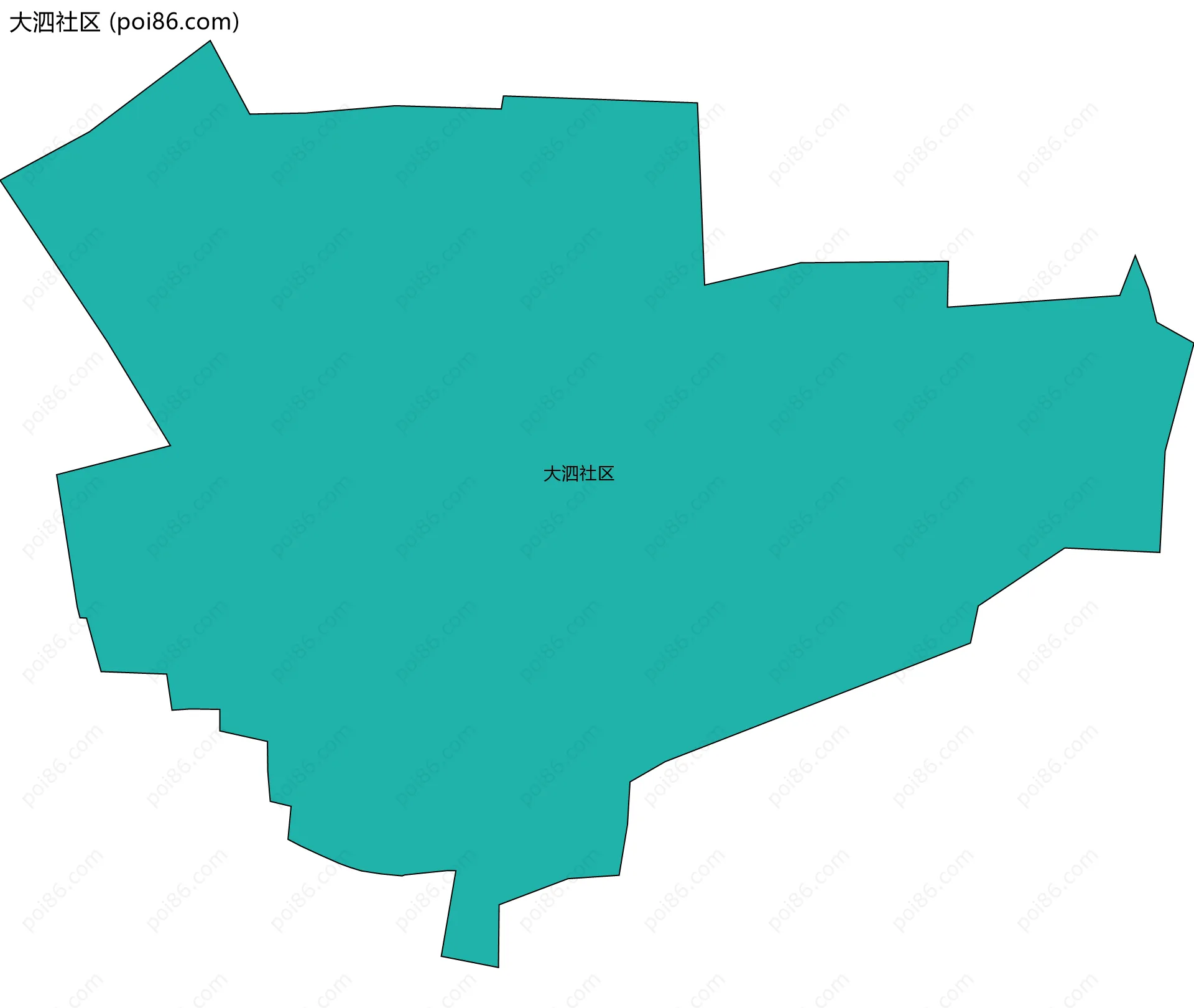 大泗社区边界地图