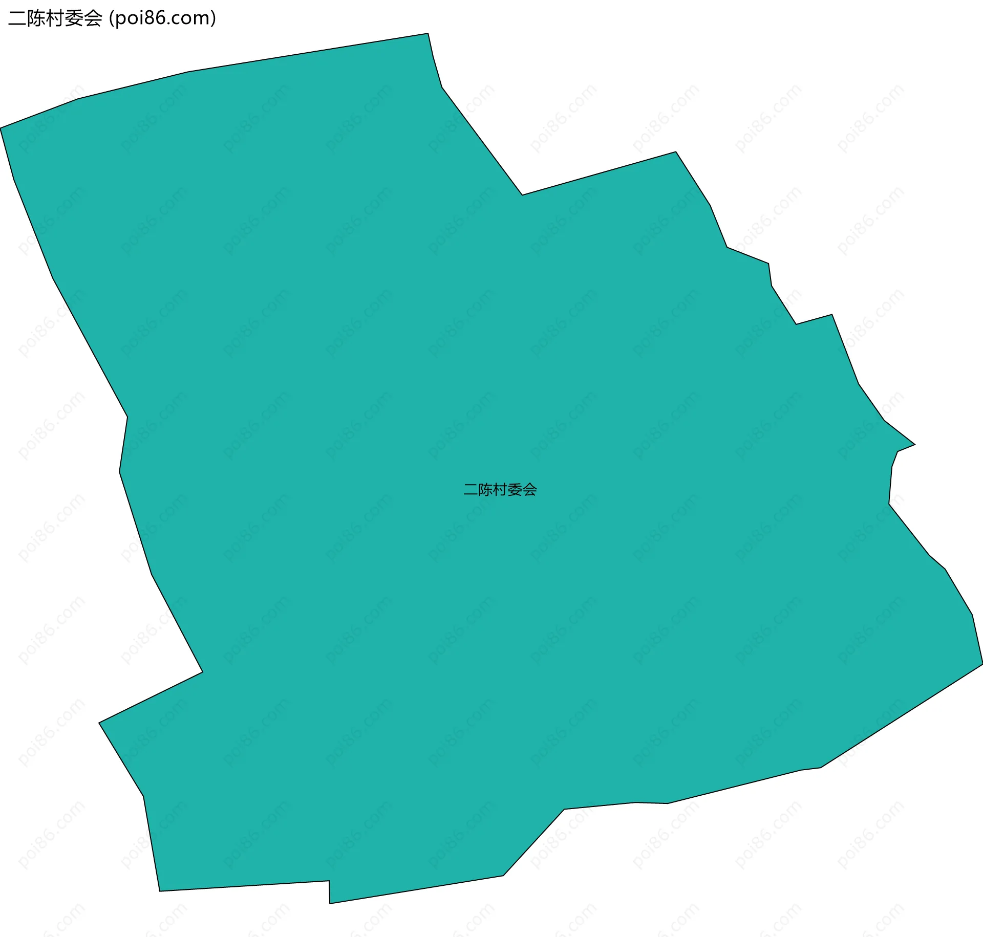 二陈村委会边界地图