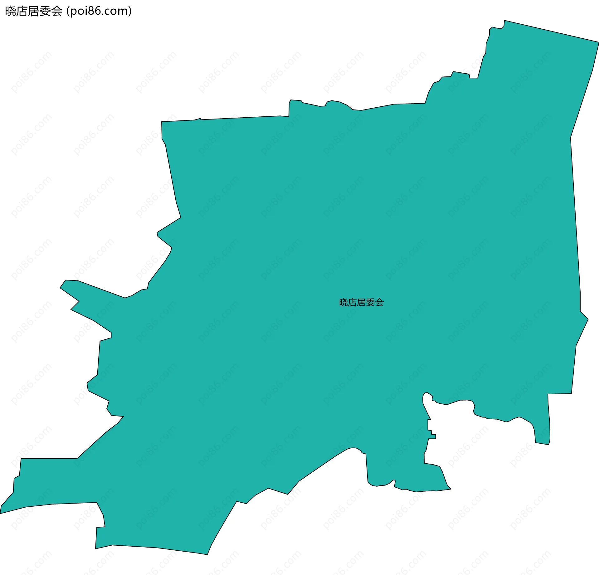 晓店居委会边界地图