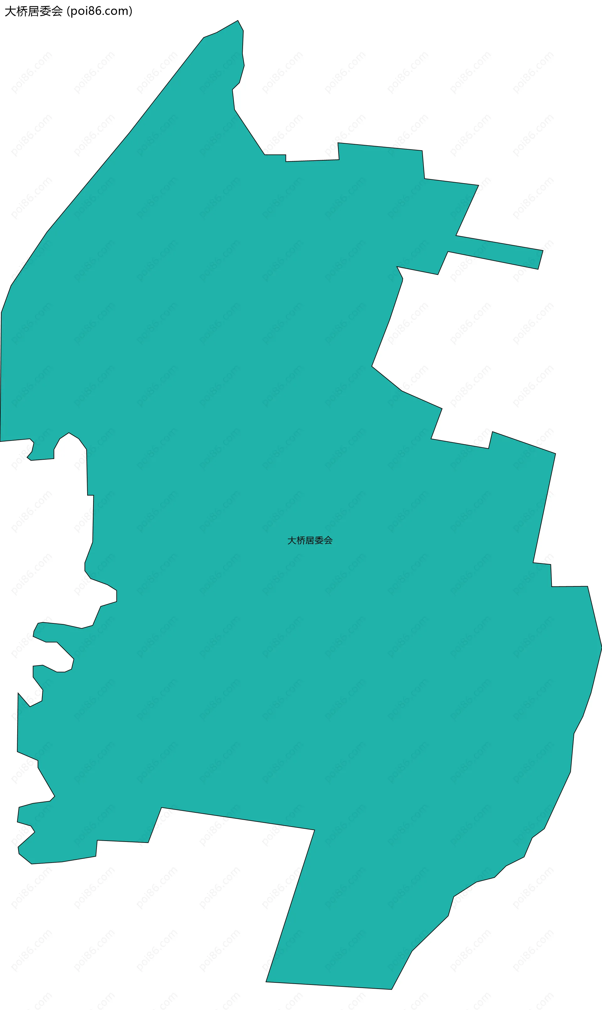 大桥居委会边界地图