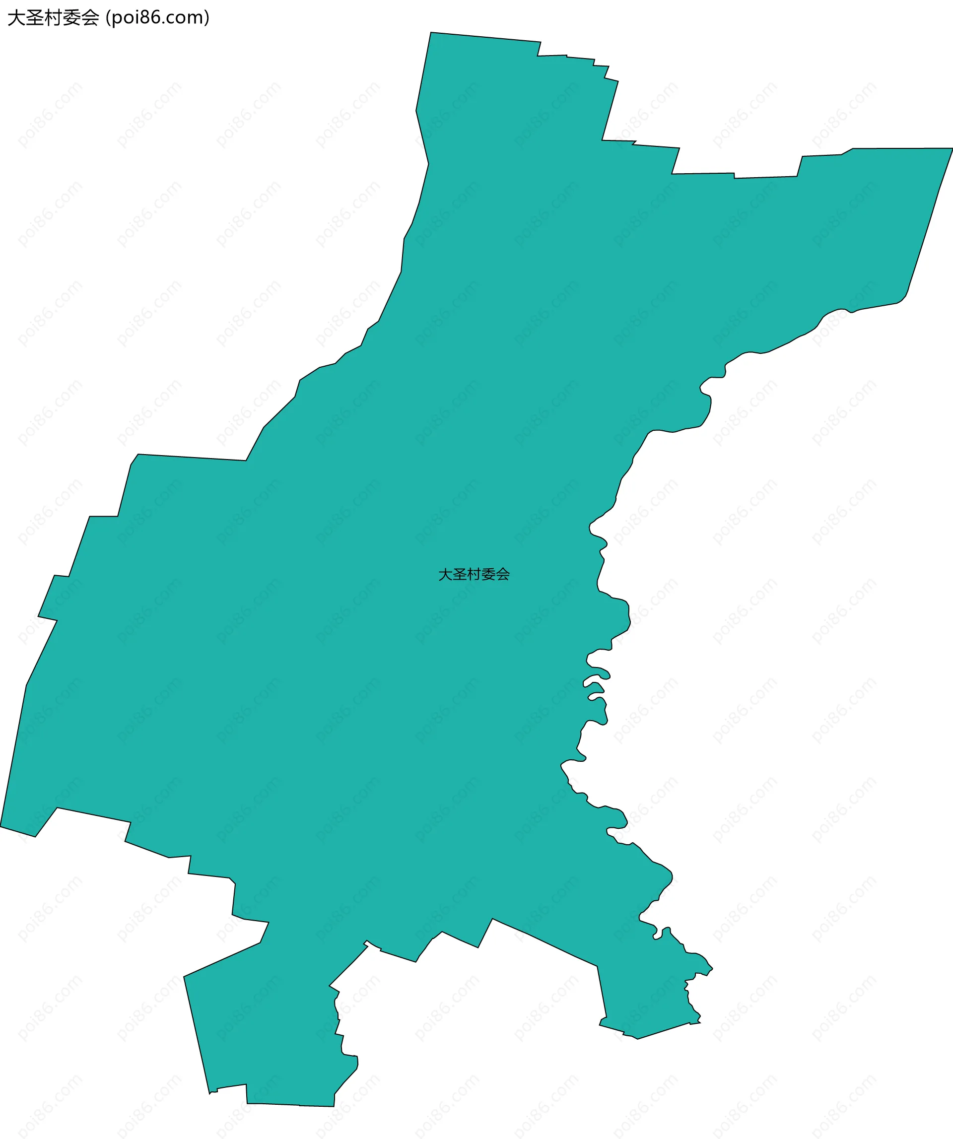 大圣村委会边界地图