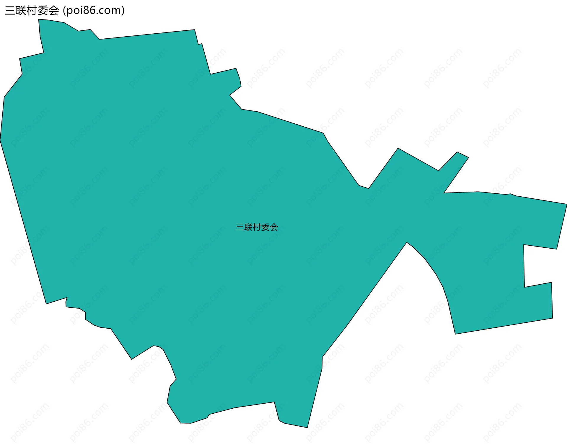 三联村委会边界地图