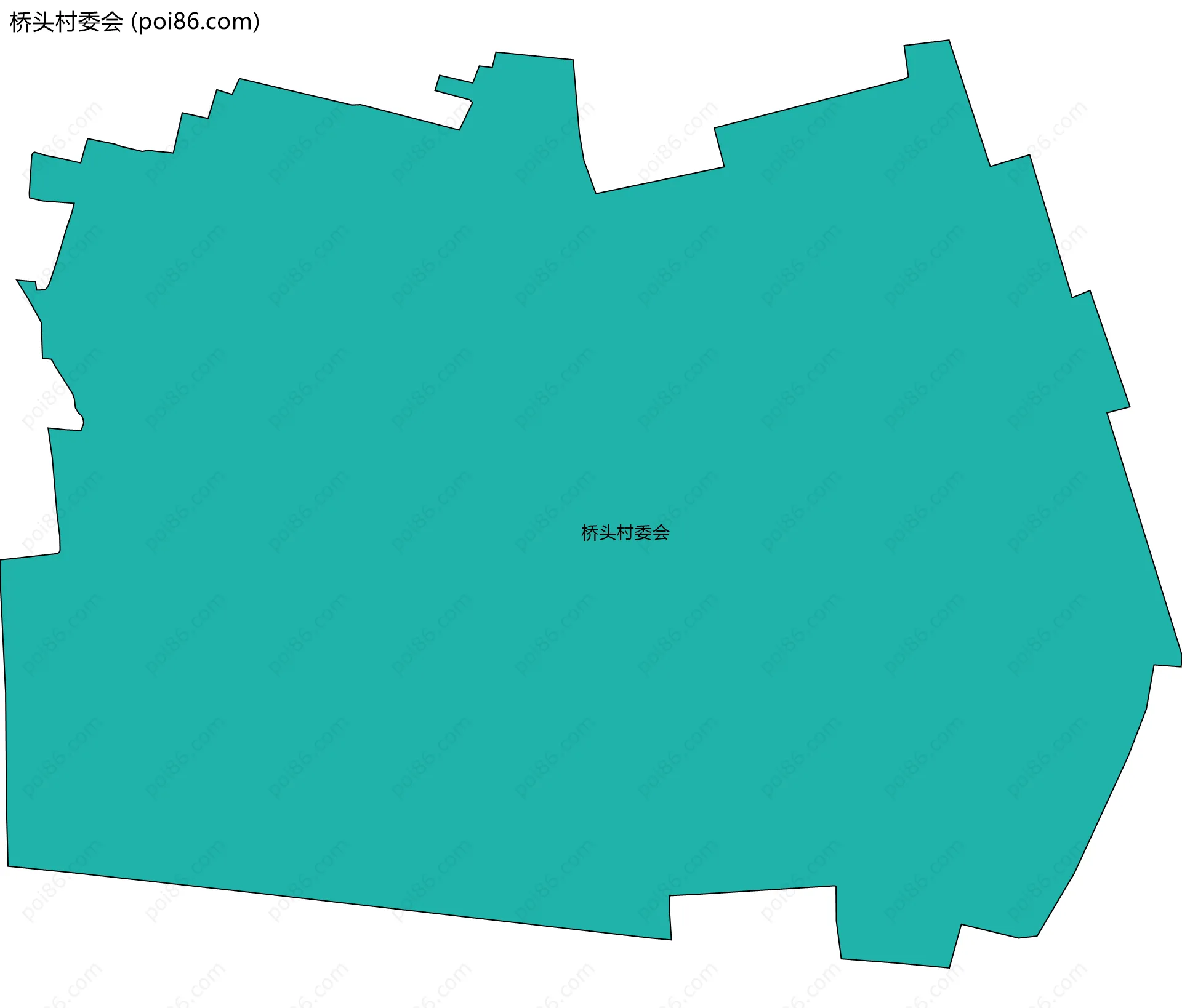 桥头村委会边界地图