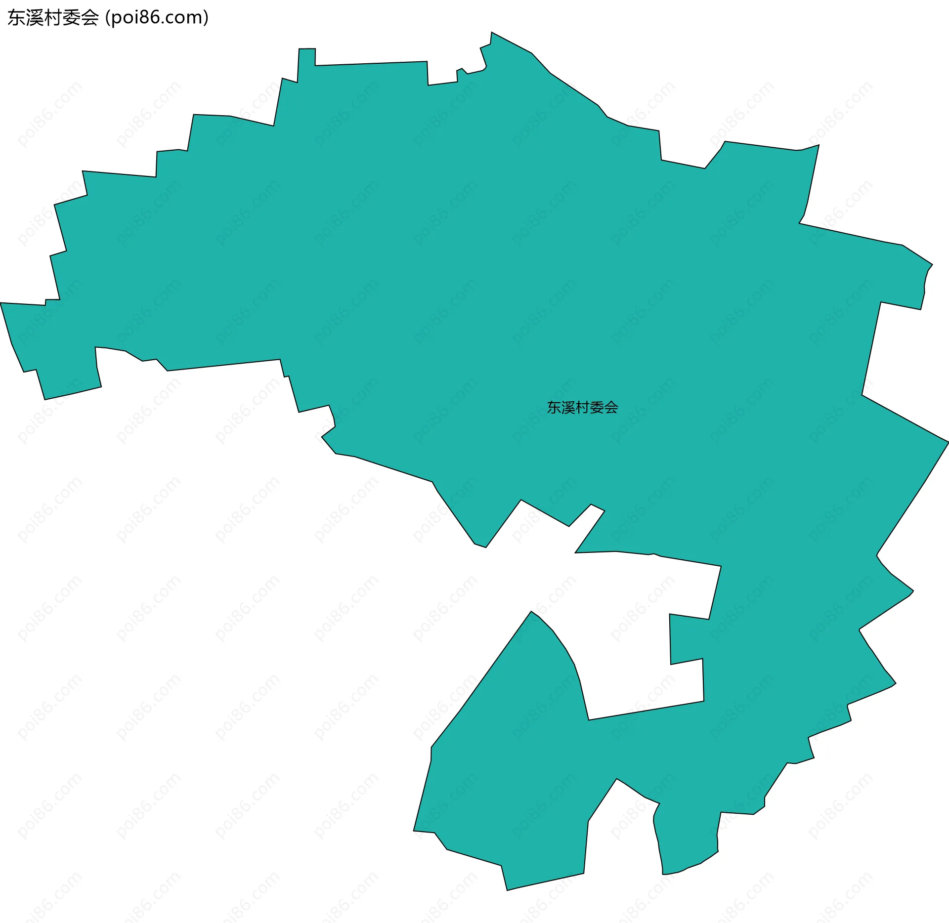 东溪村委会边界地图